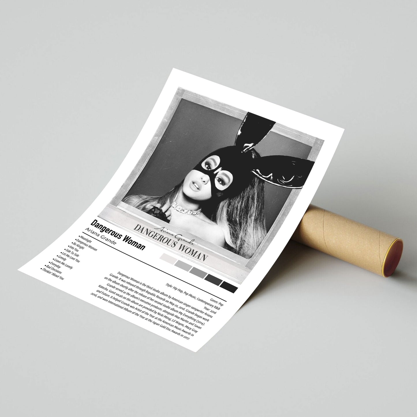 Ariana Grande | Dangerous Woman | Custom Album Cover Poster Print