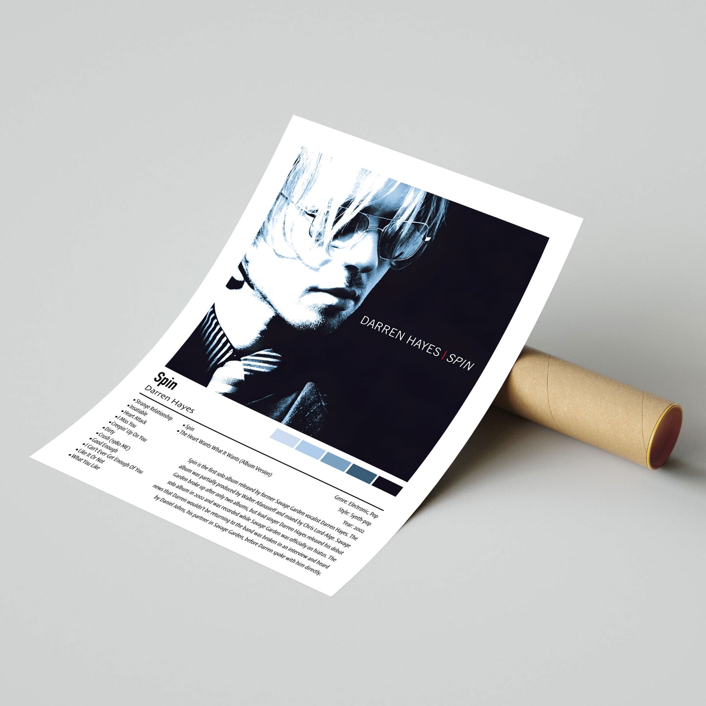 Darren Hayes | Spin | Custom Album Cover Poster Print