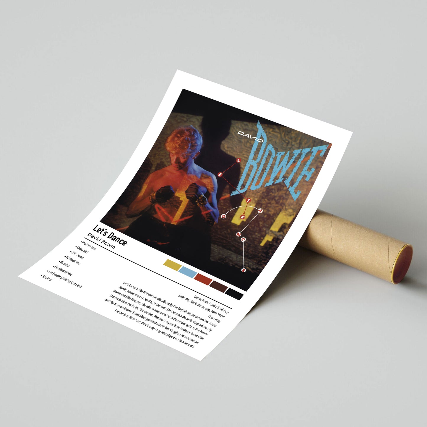 David Bowie | Let's Dance | Custom Album Cover Poster Print