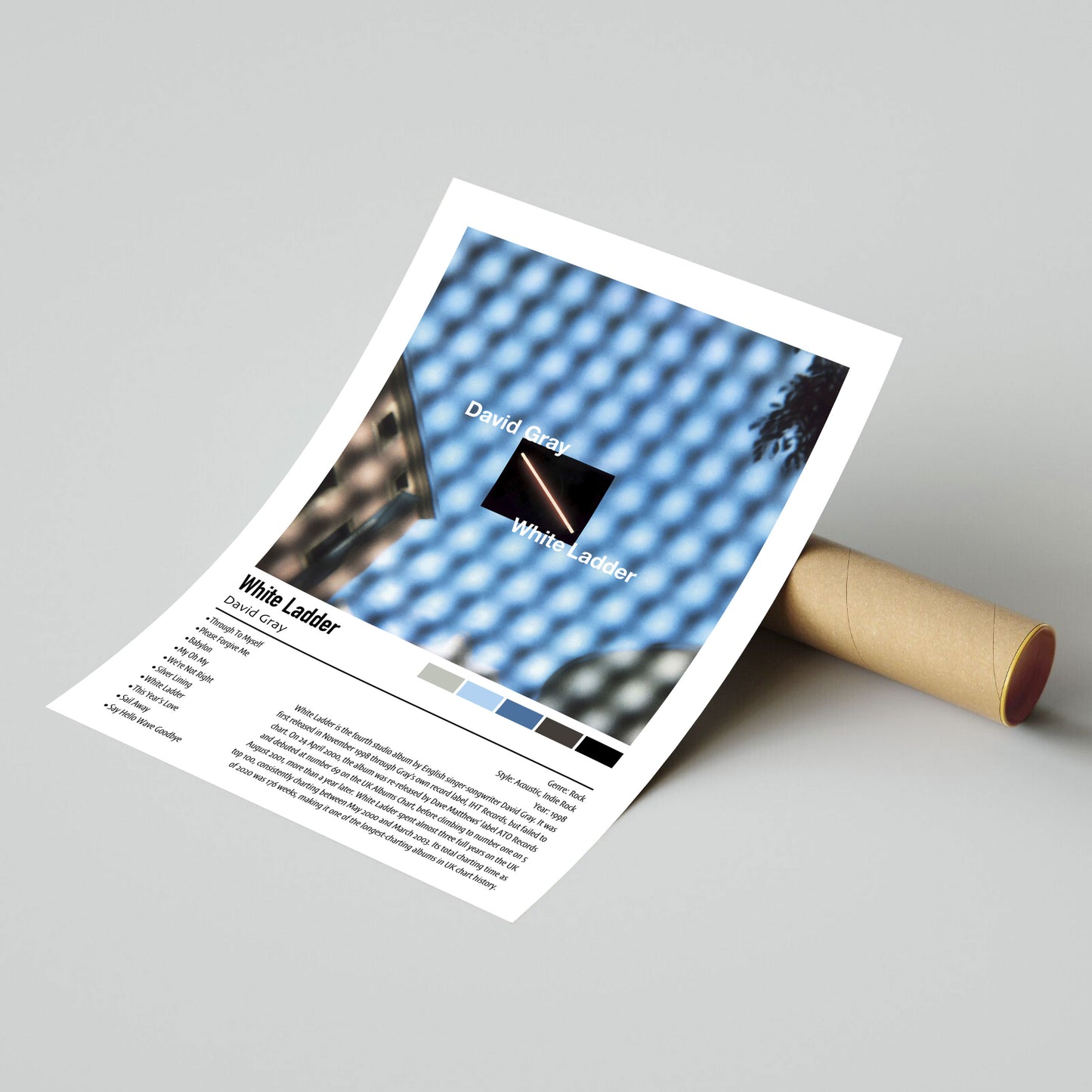 David Gray | White Ladder | Custom Album Cover Poster Print