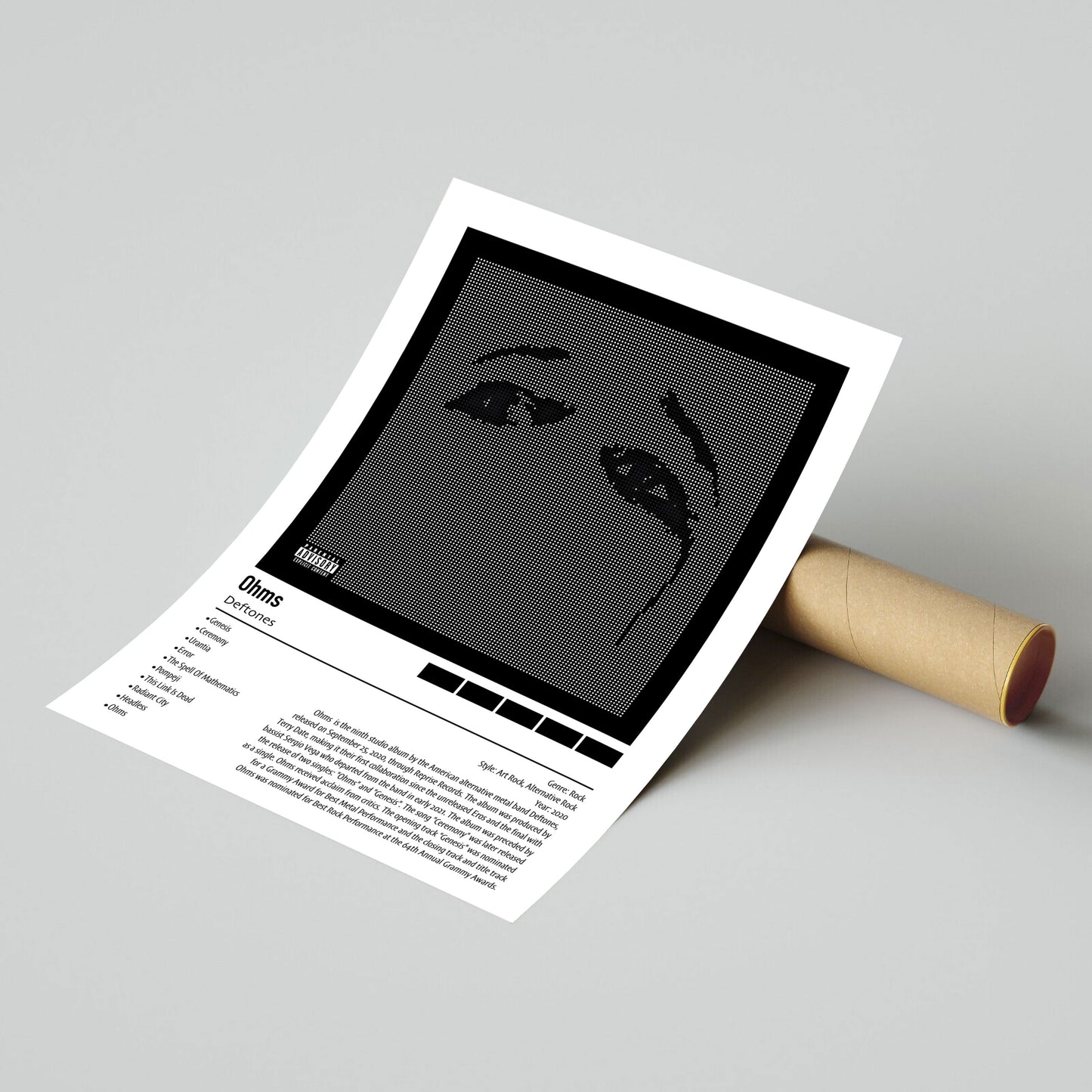 Deftones | Ohms | Custom Album Cover Poster Print