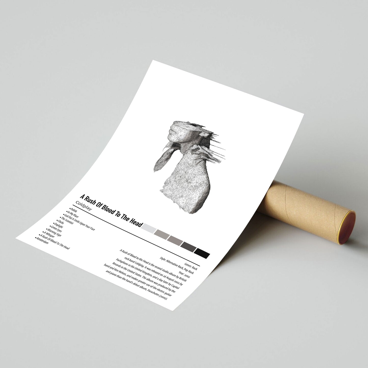 Coldplay | A Rush Of Blood To The Head | Custom Album Cover Poster Print