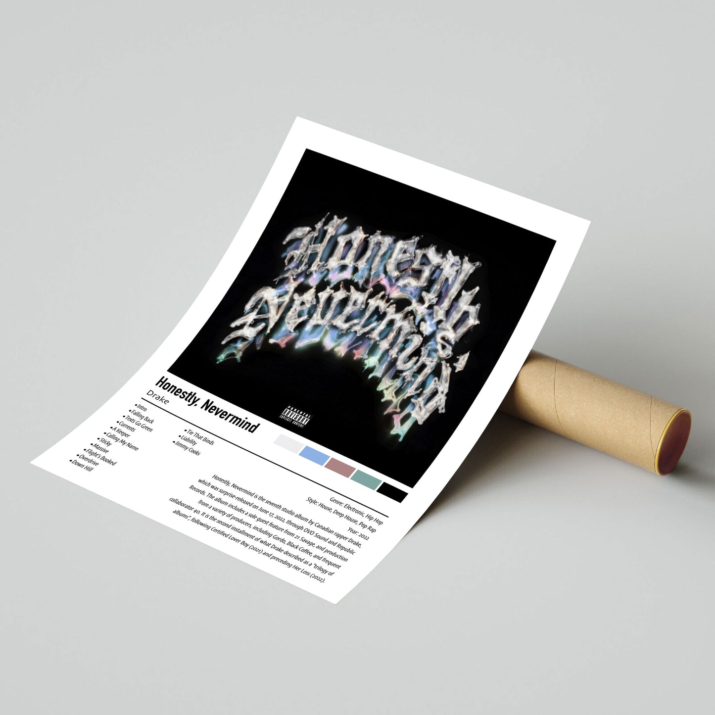 Drake | Honestly, Nevermind | Custom Album Cover Poster Print