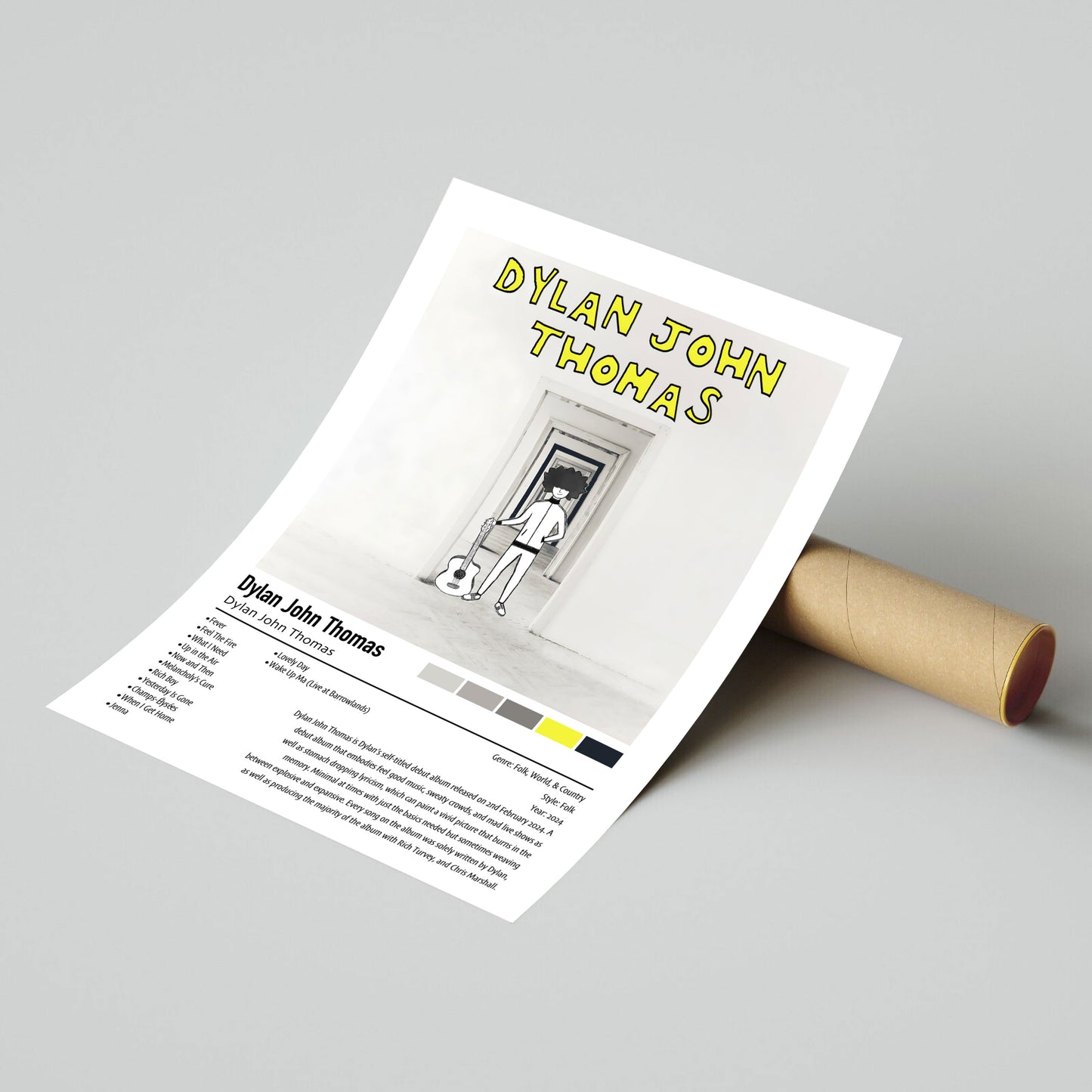 Dylan John Thomas | Dylan John Thomas | Custom Album Cover Poster Print