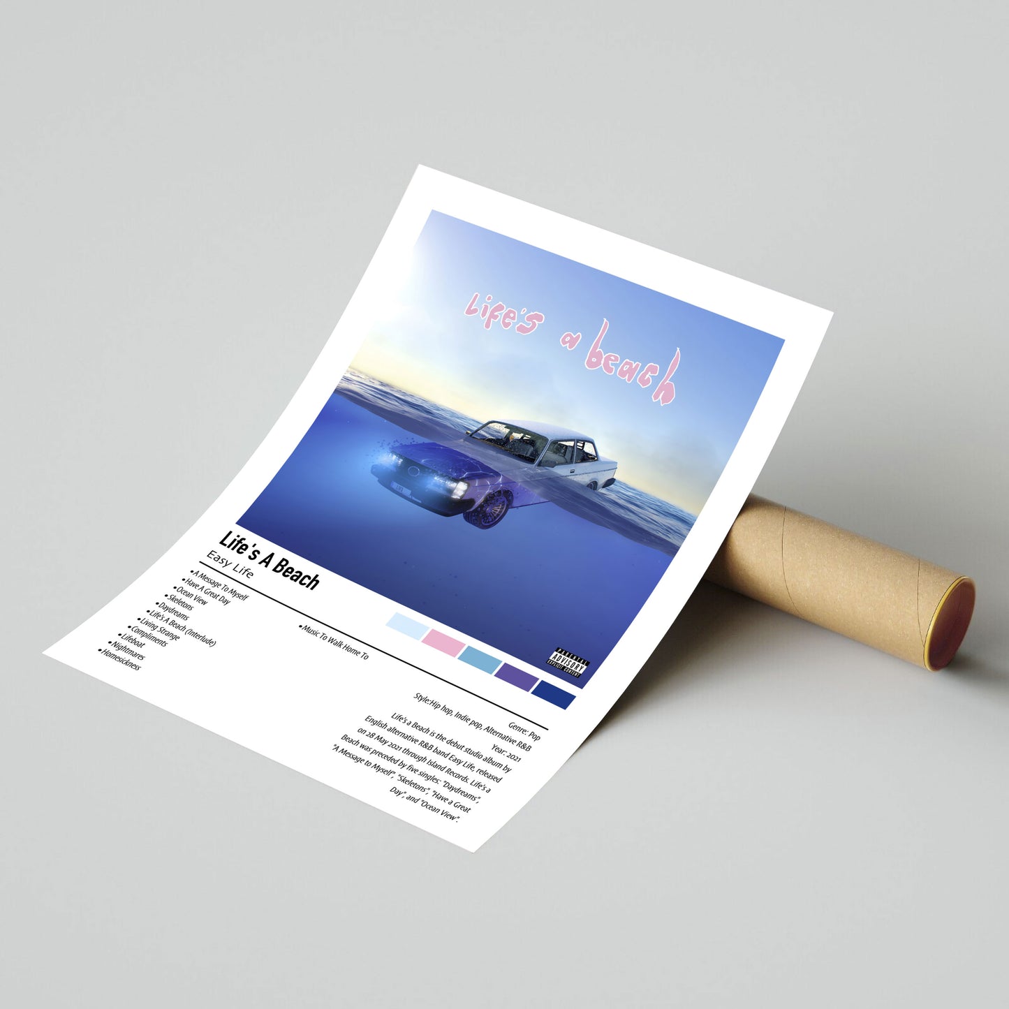 Easy Life | Life's A Beach | Custom Album Cover Poster Print