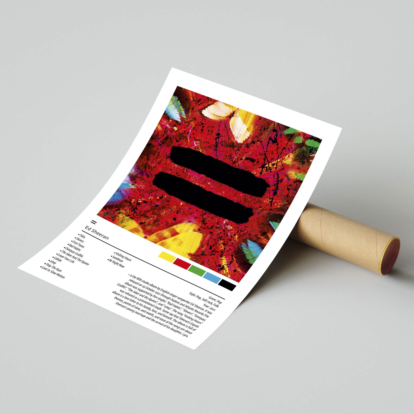 Ed Sheeran | Equals | Custom Album Cover Poster Print