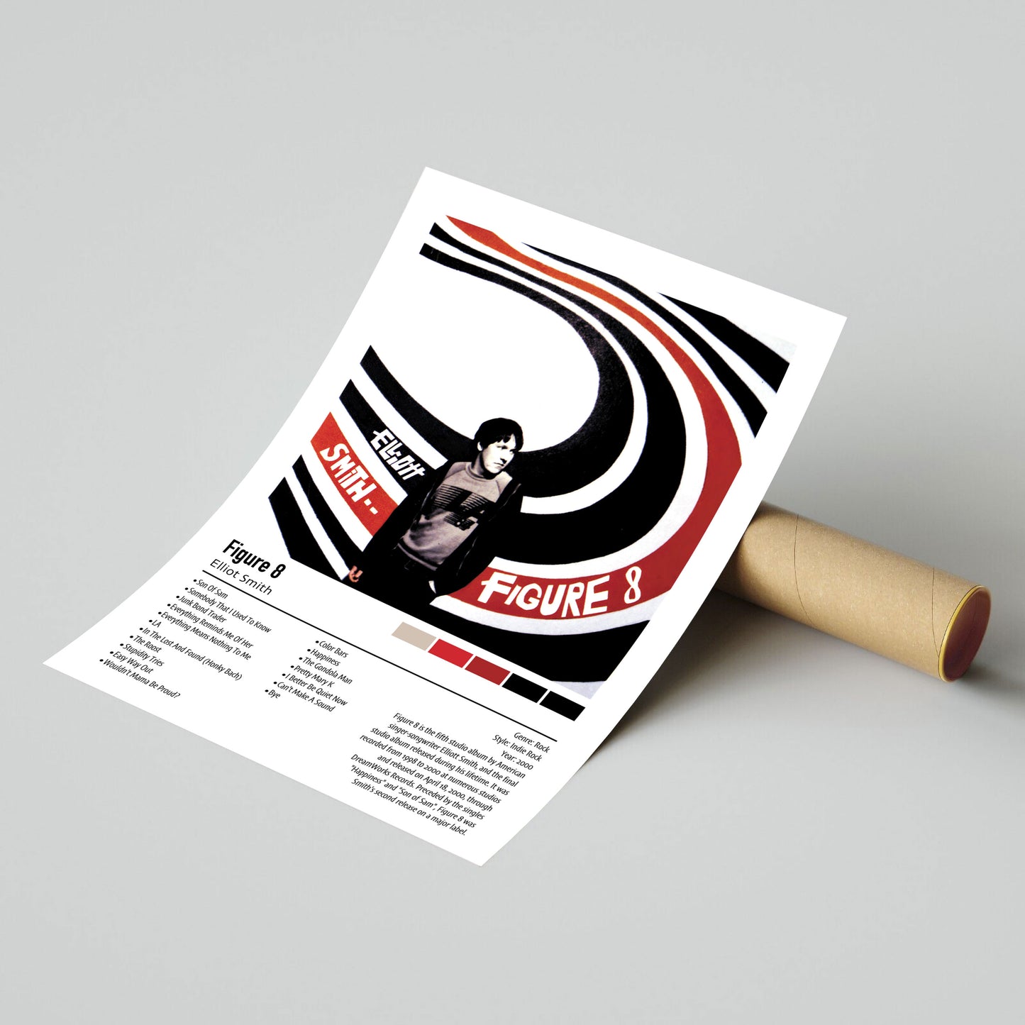 Elliot Smith | Figure 8 | Custom Album Cover Poster Print