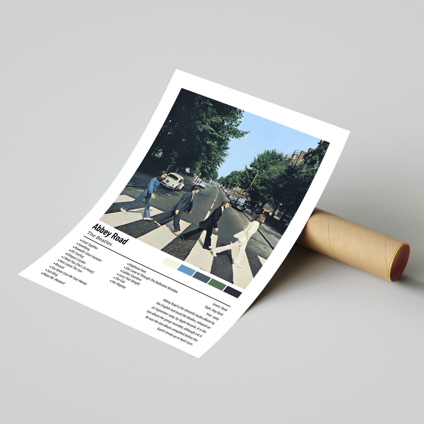 The Beatles | Abbey Road | Custom Album Cover Poster Print
