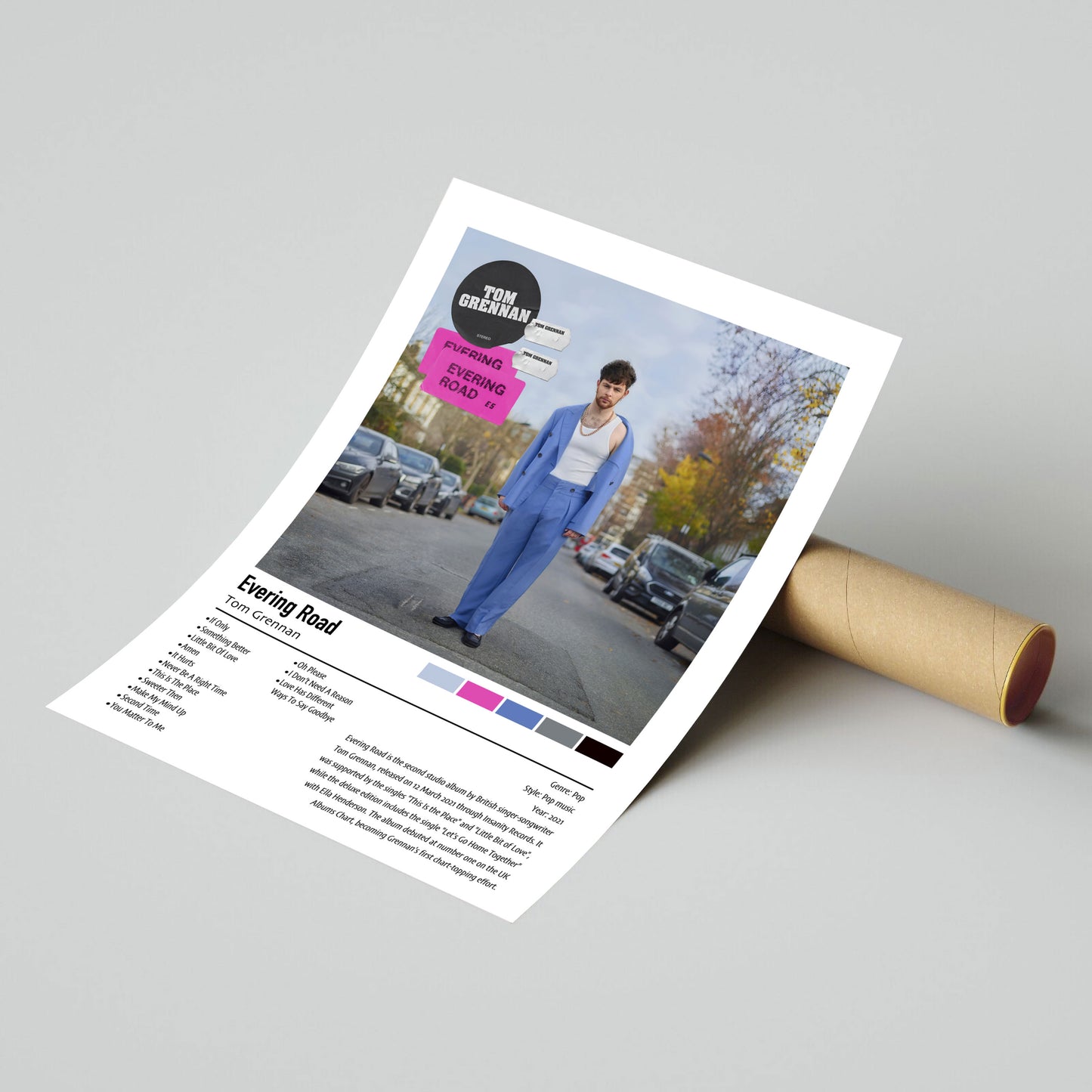 Tom Brennan | Evering Road | Custom Album Cover Poster Print