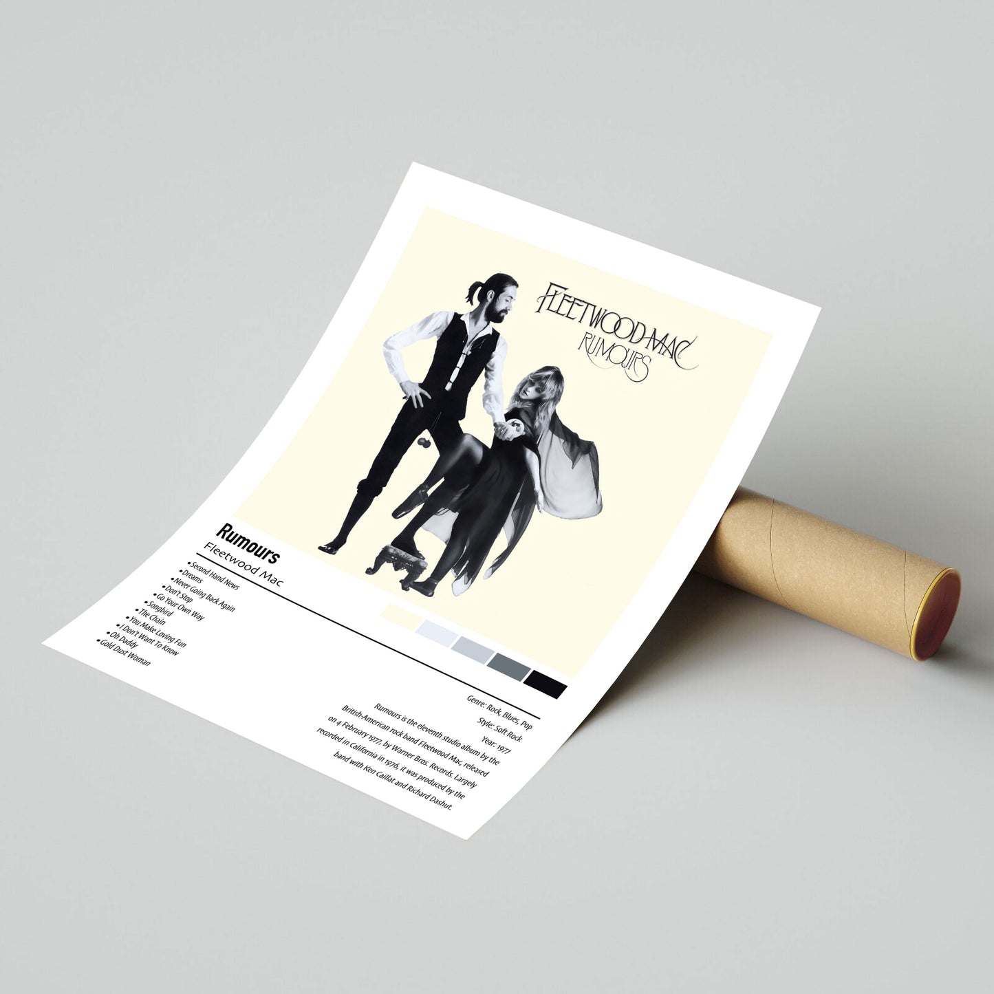 Fleetwood Mac | Rumours | Custom Album Cover Poster Print