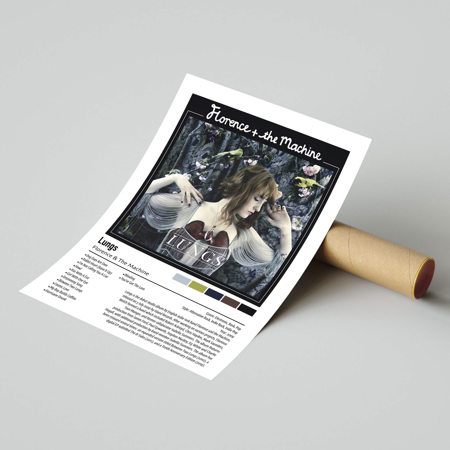 Florence & The Machine | Lungs | Custom Album Cover Poster Print