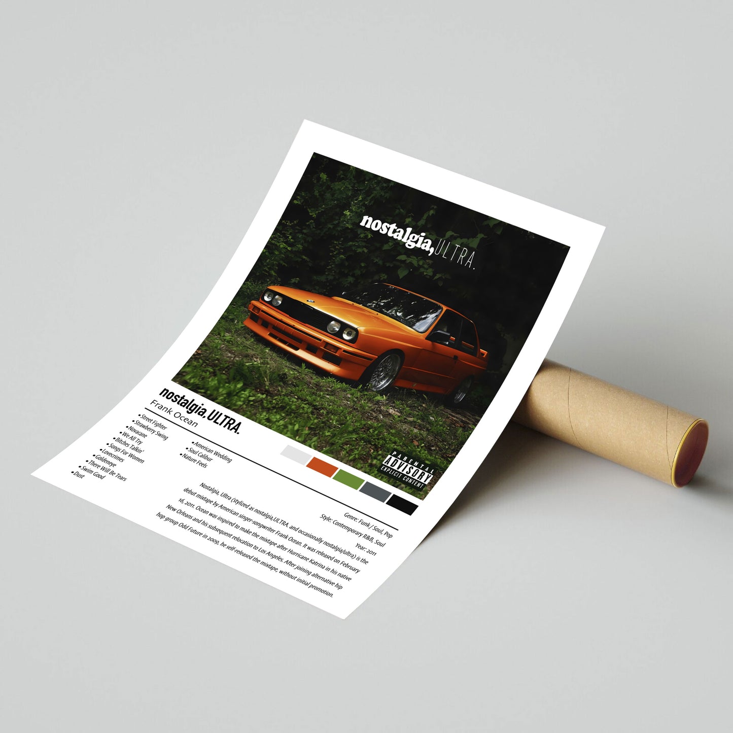 Frank Ocean | nostalgia, ULTRA. | Custom Album Cover Poster Print