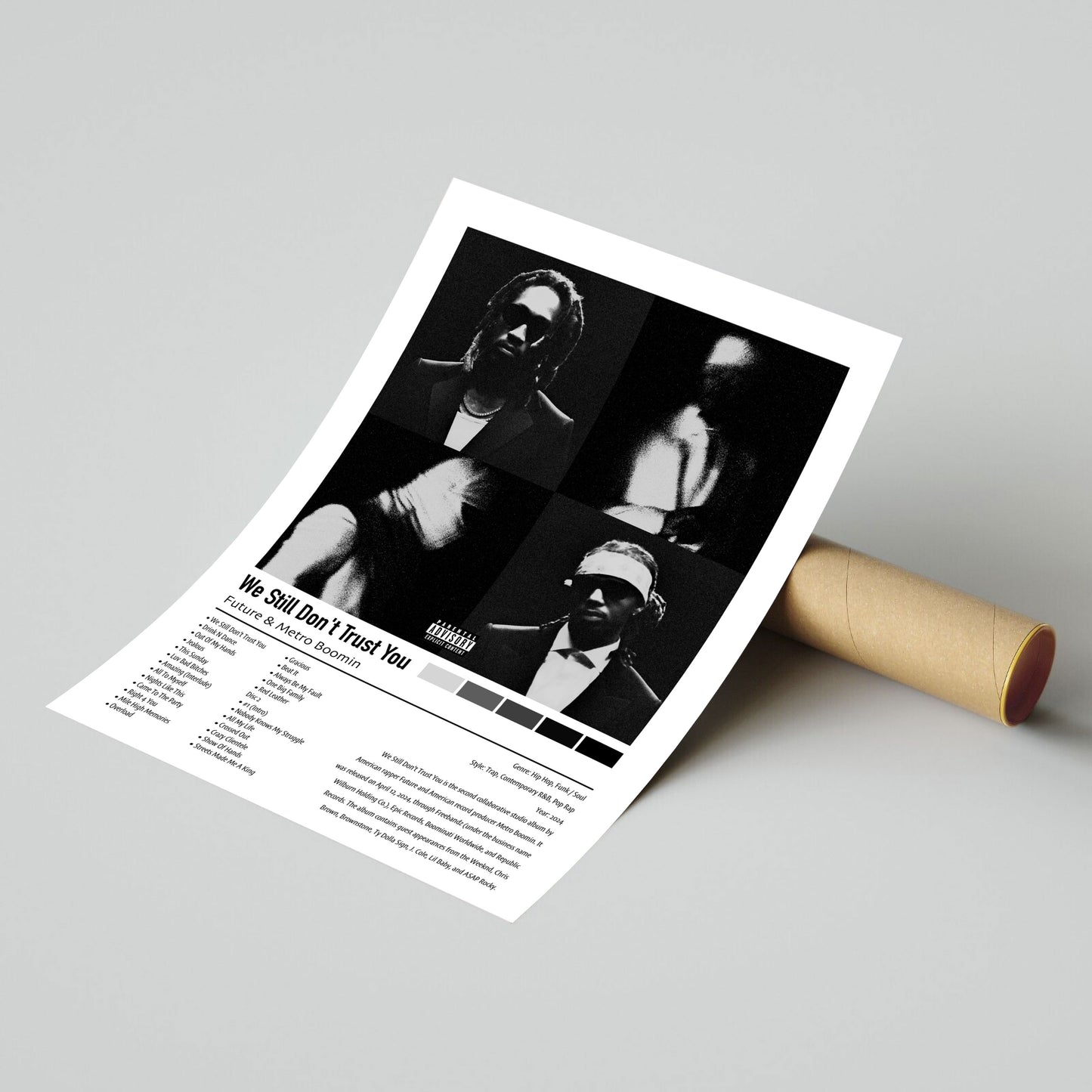 Future & Metro Boomin | We Still Don't Trust You | Custom Album Cover Poster Print