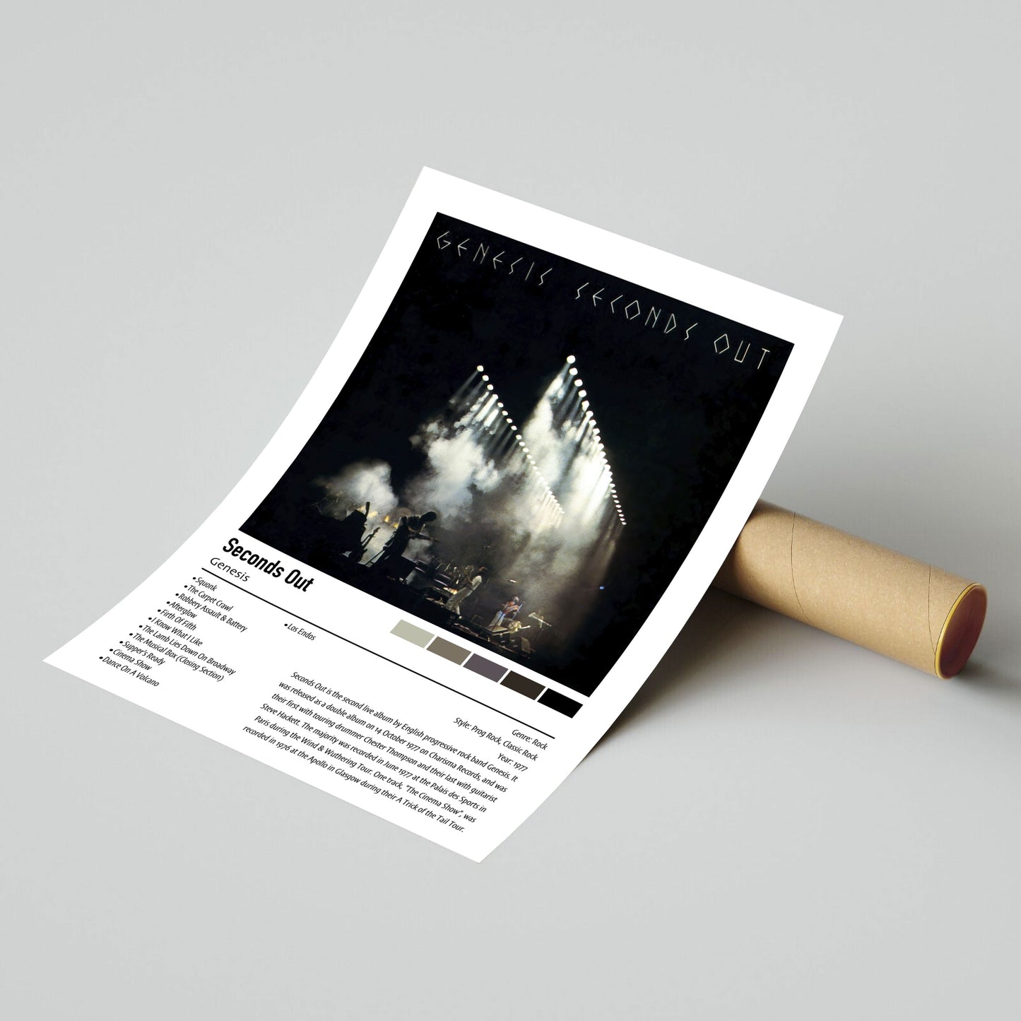 Genesis | Seconds Out | Custom Album Cover Poster Print