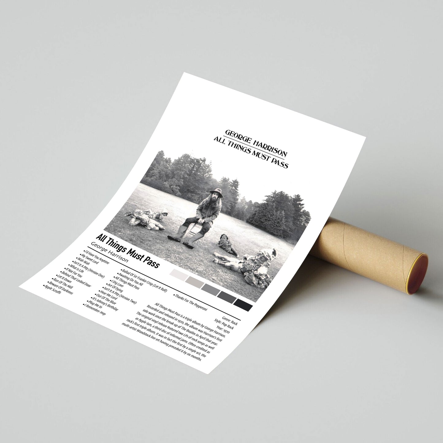 George Harrison | All Things Must Pass | Custom Album Cover Poster Print