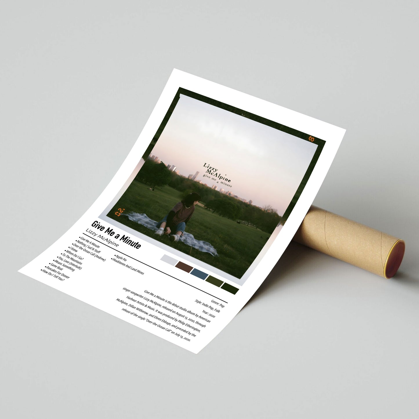 Lizzy McAlpine | Give Me A Minute | Custom Album Cover Poster Print