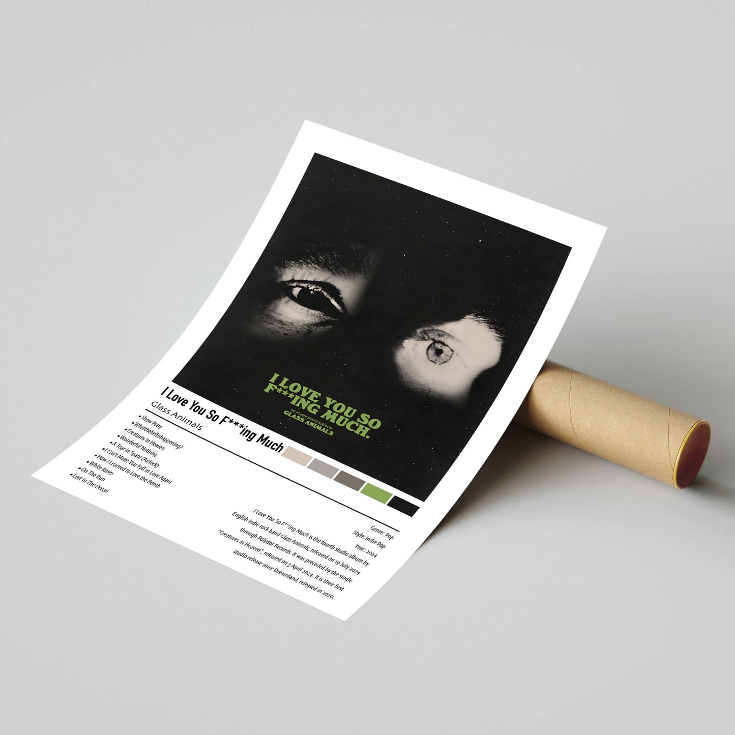 Glass Animals | I Love You So F***ing Much | Custom Album Cover Poster Print