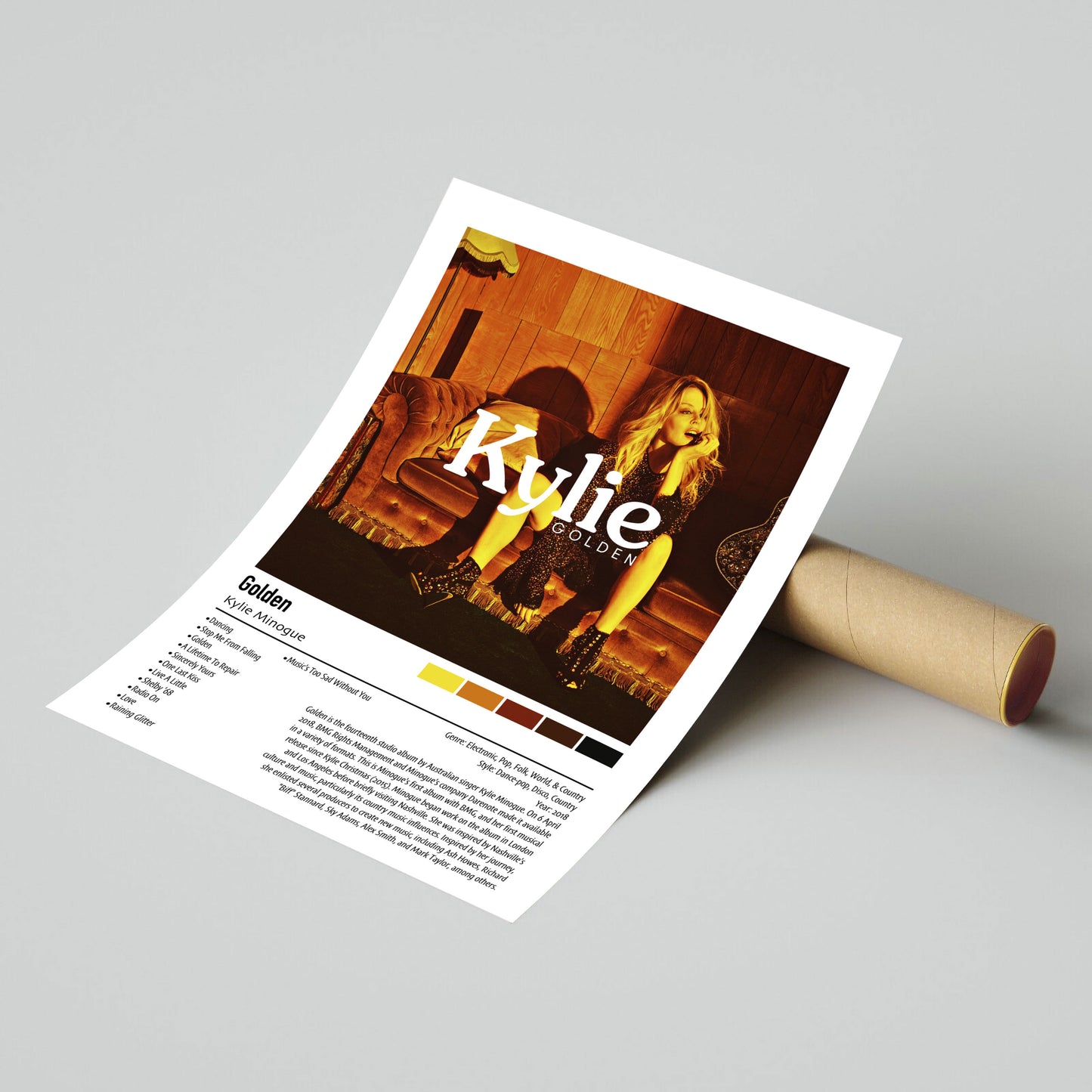 Kylie Minogue | Golden | Custom Album Cover Poster Print