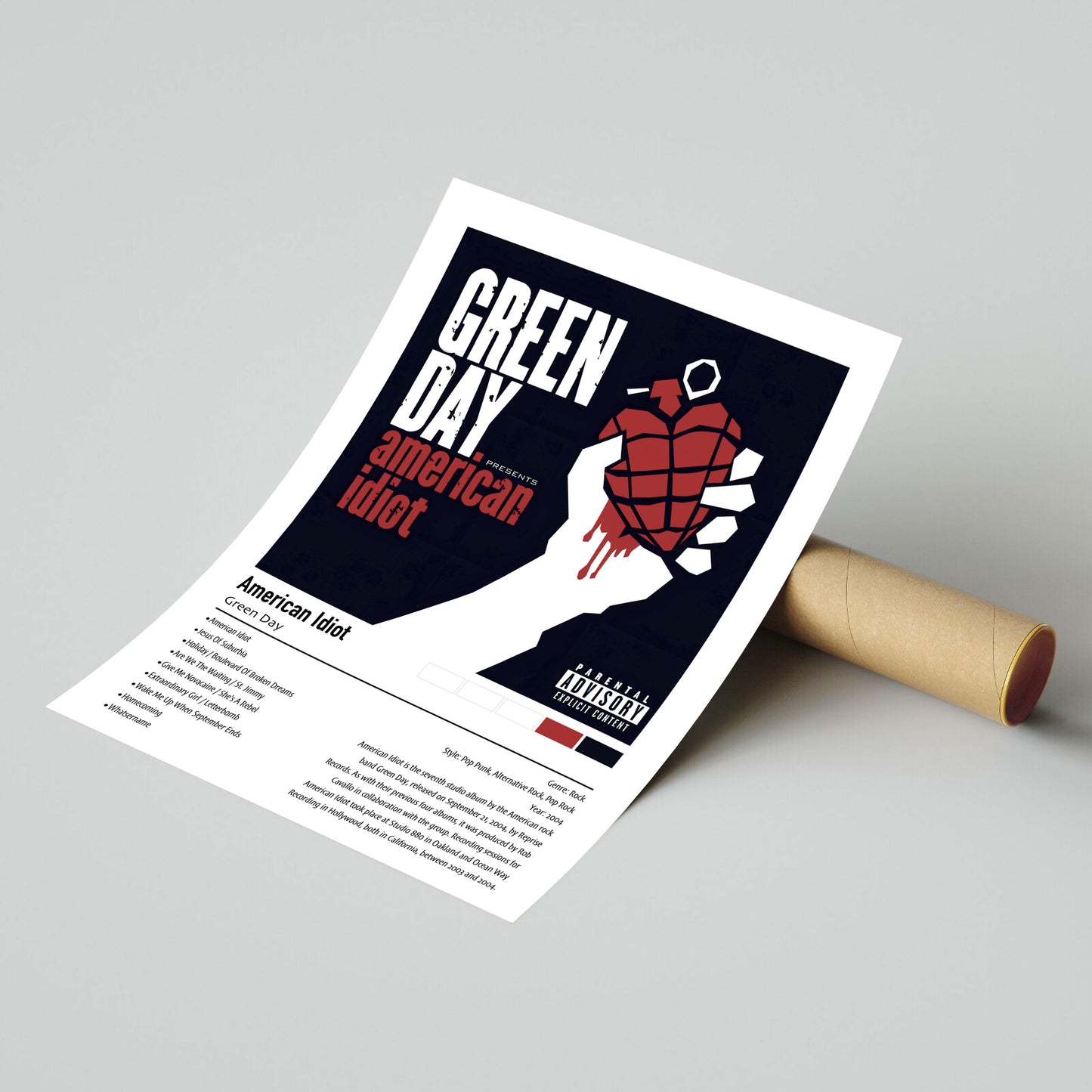 Green Day | American Idiot | Custom Album Cover Poster Print