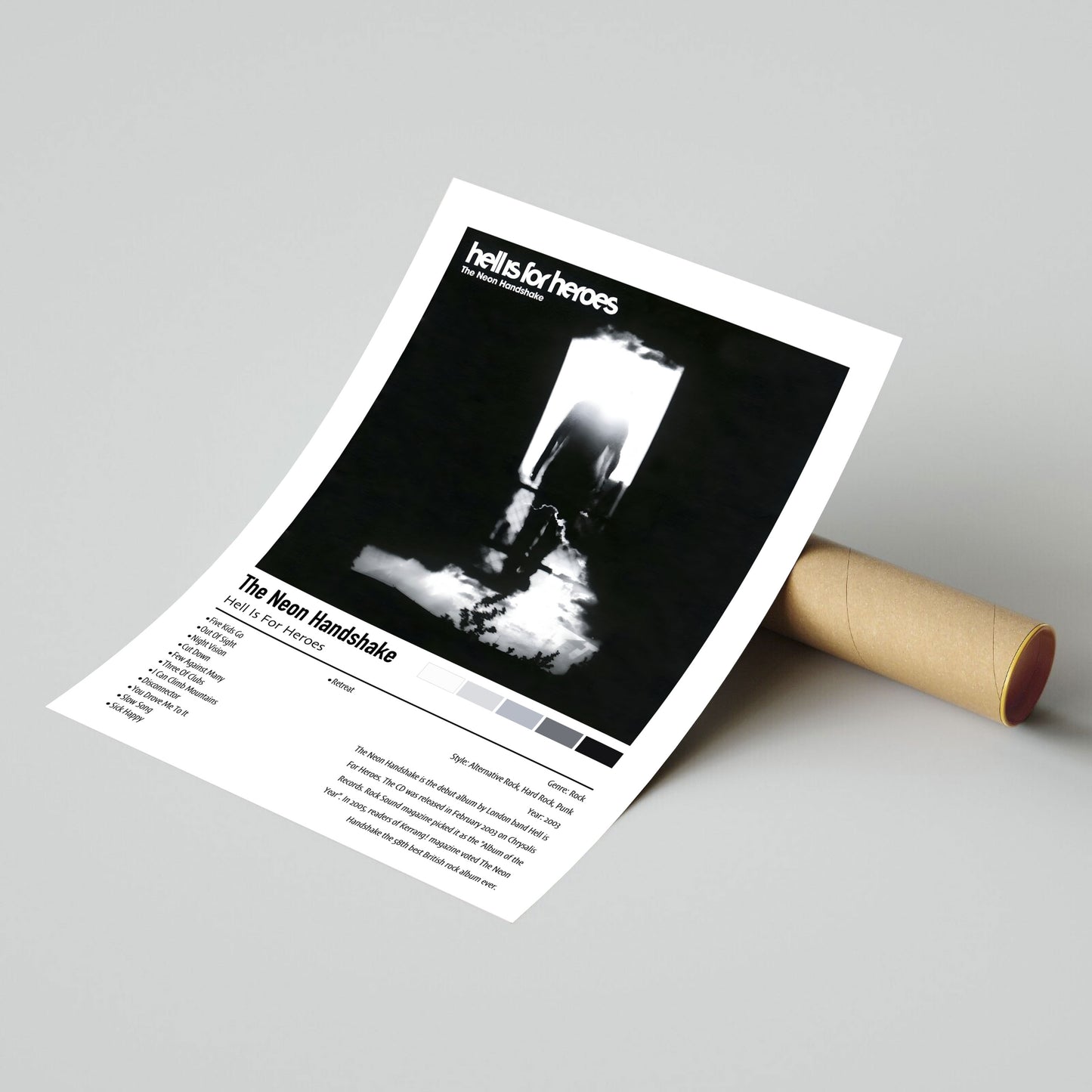 Hell Is For Heroes | The Neon Handshake | Custom Album Cover Poster Print