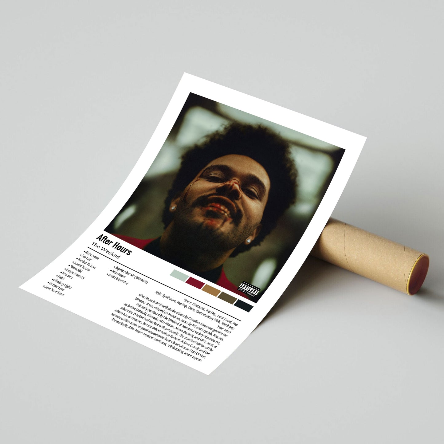 The Weeknd | After Hours | Custom Album Cover Poster Print