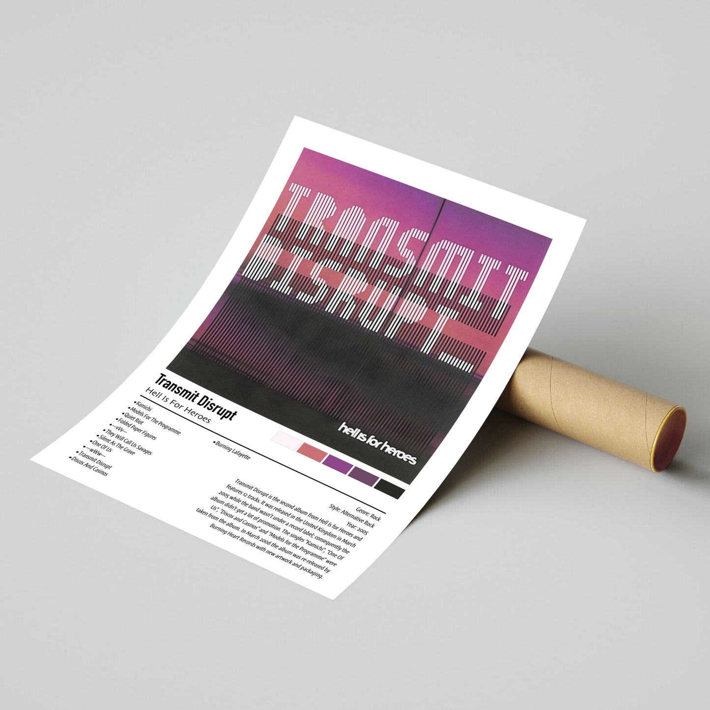 Hell Is For Heroes | Transmit Disrupt | Custom Album Cover Poster Print