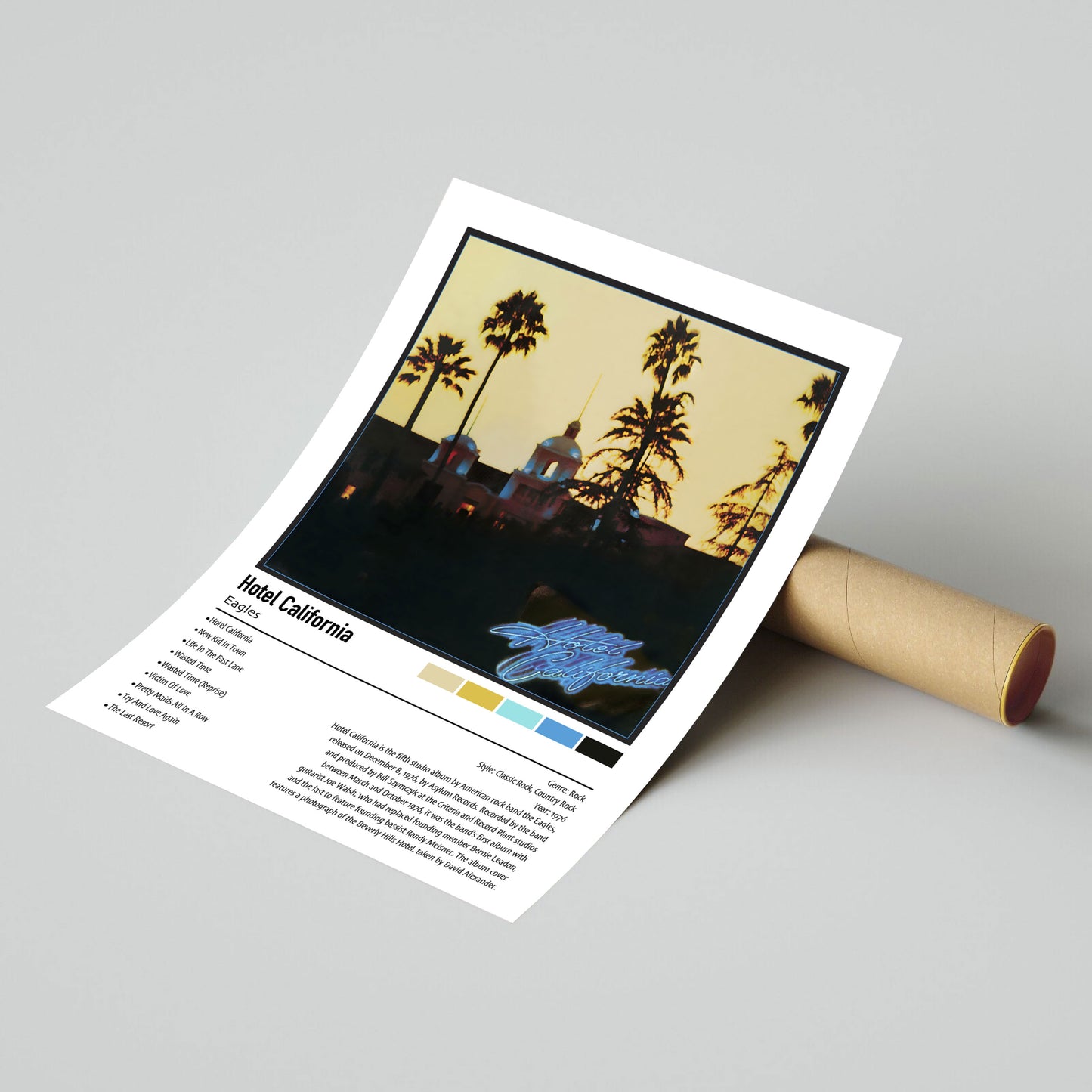 Eagles | Hotel California | Custom Album Cover Poster Print