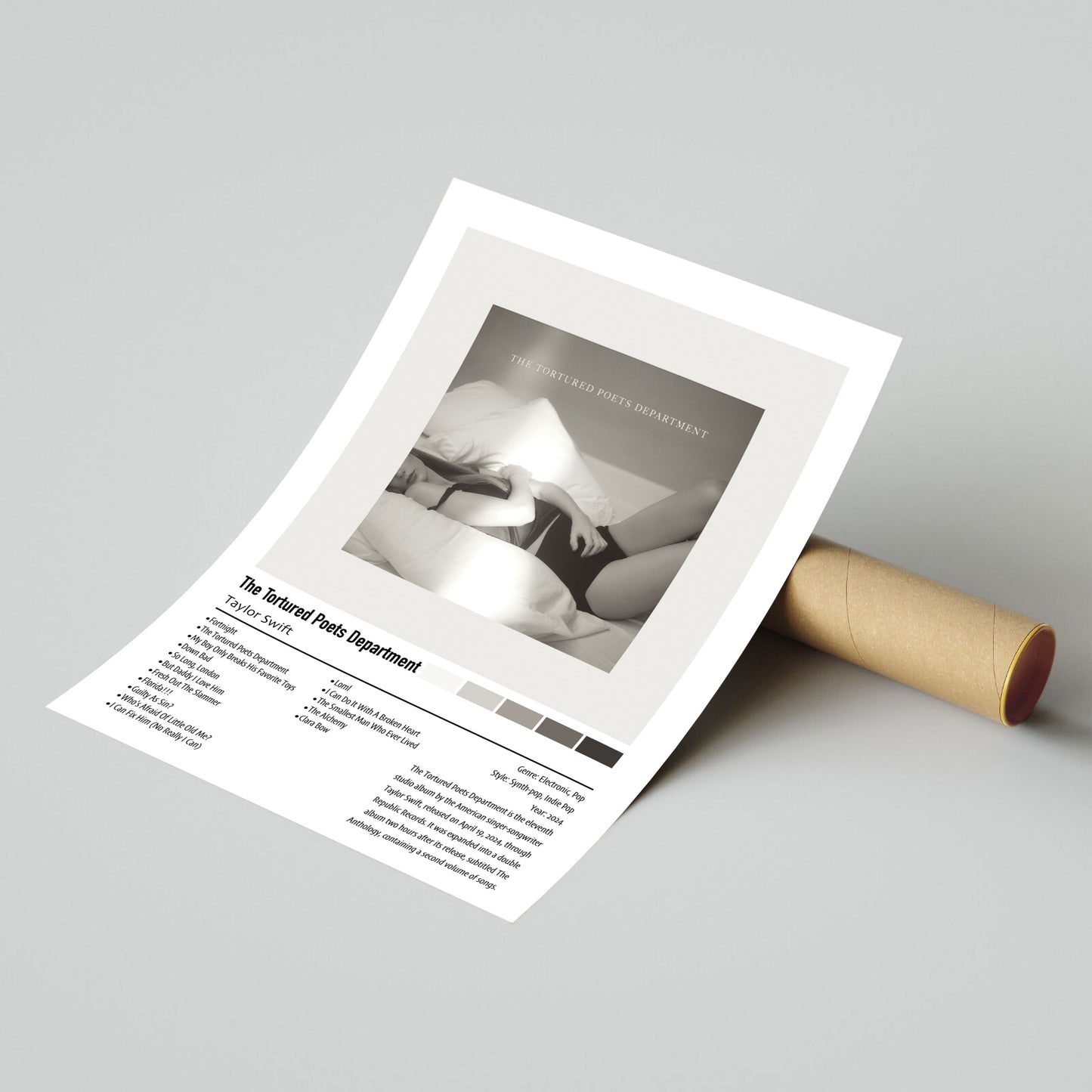 Taylor Swift | The Tortured Poets Department | Custom Album Cover Poster Print