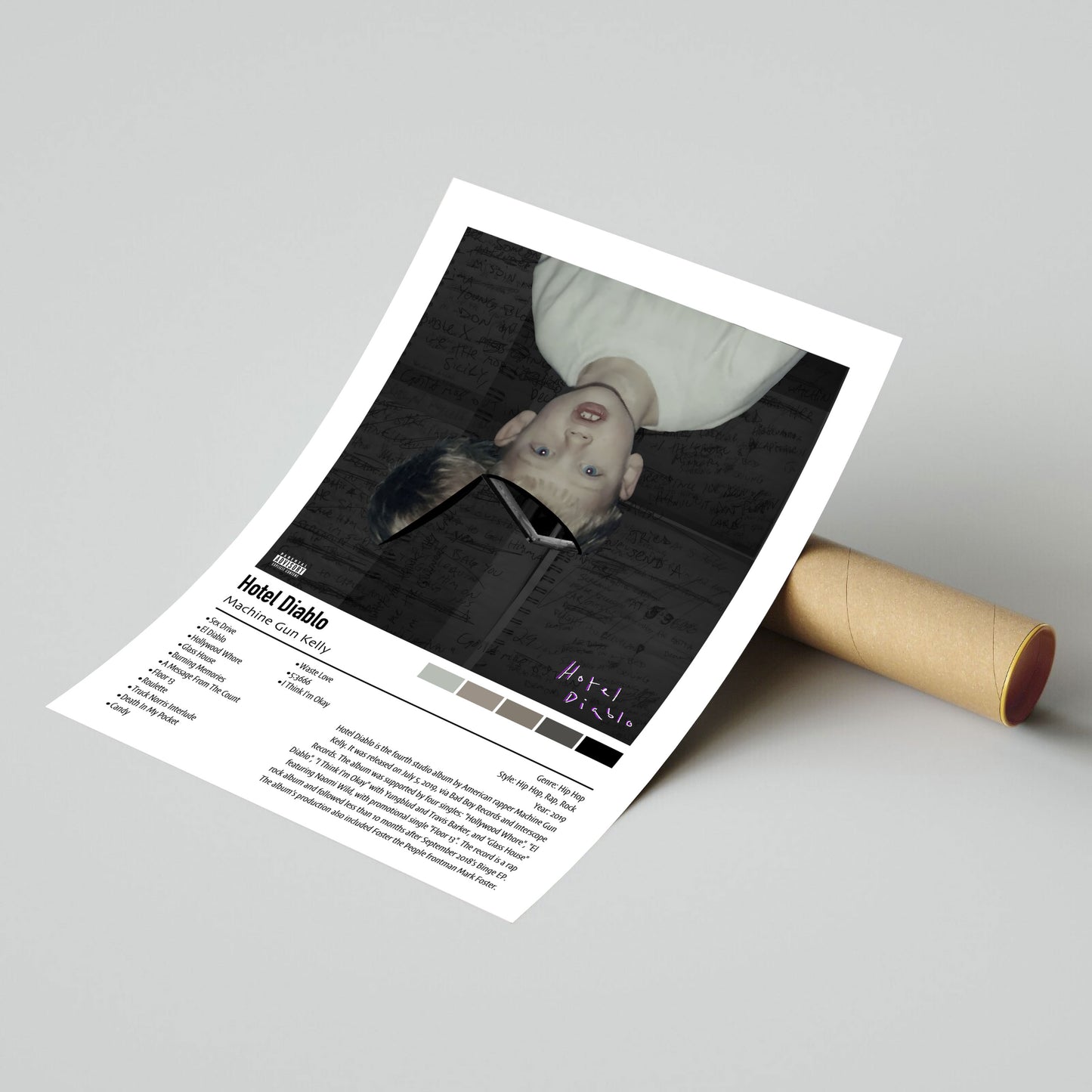 Machine Gun Kelly | Hotel Diablo | Custom Album Cover Poster Print