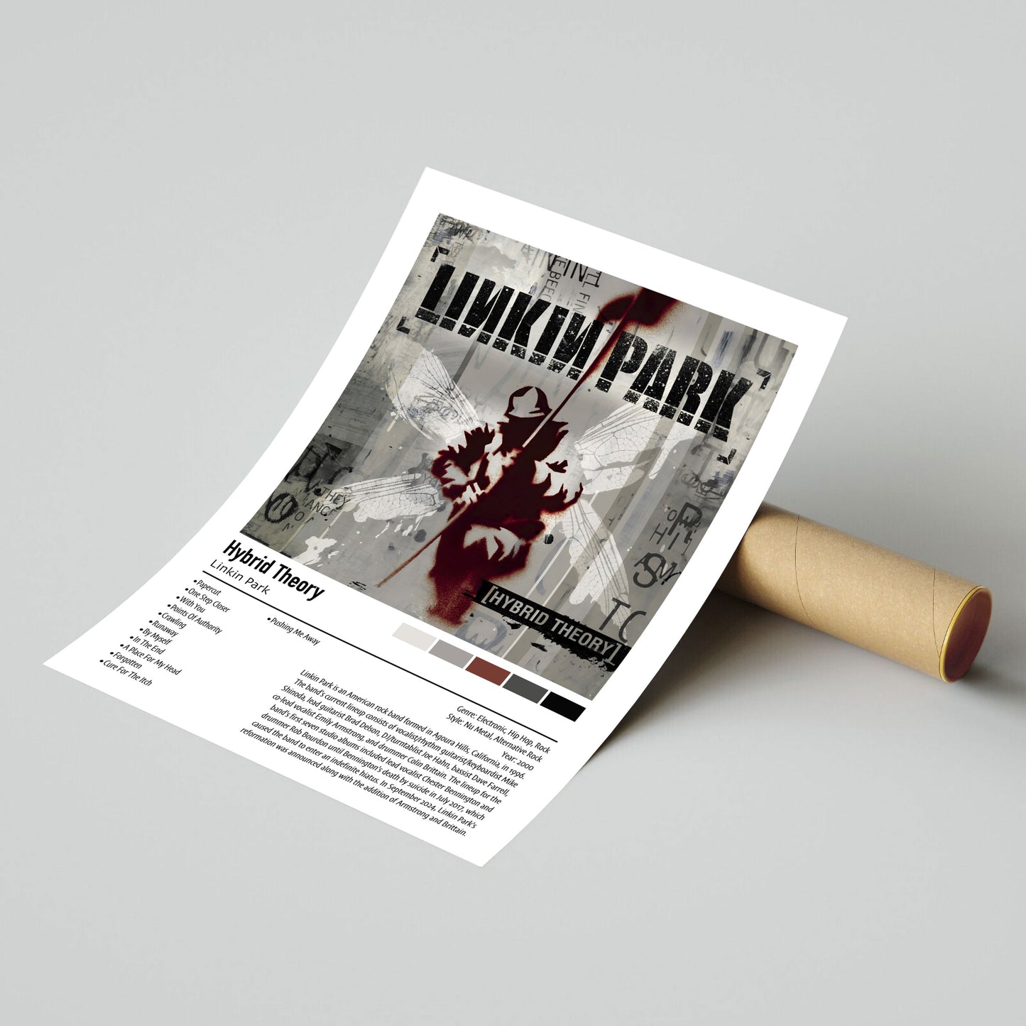 Linkin Park | Hybrid Theory | Custom Album Cover Poster Print