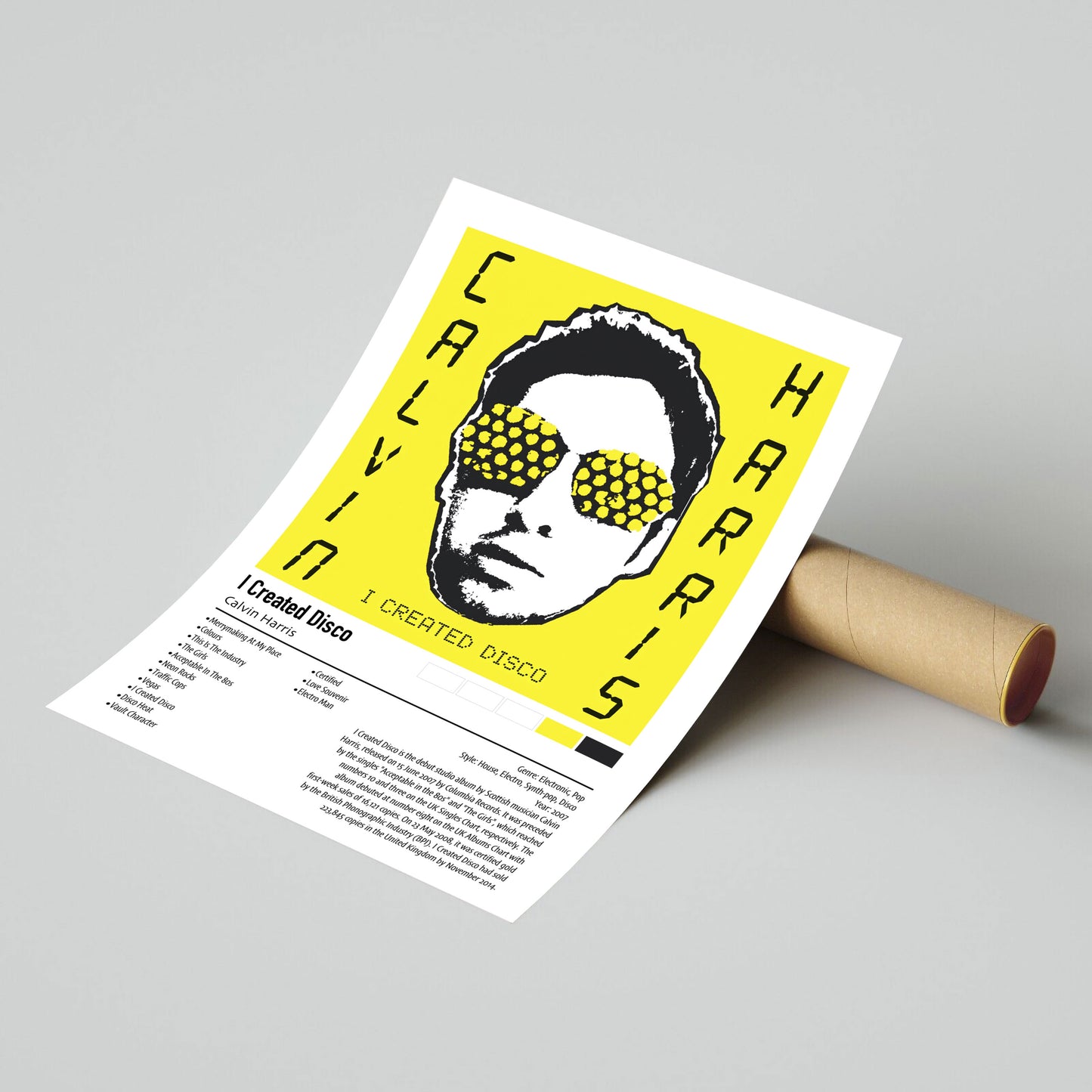 Calvin Harris | I Created Disco | Custom Album Cover Poster Print