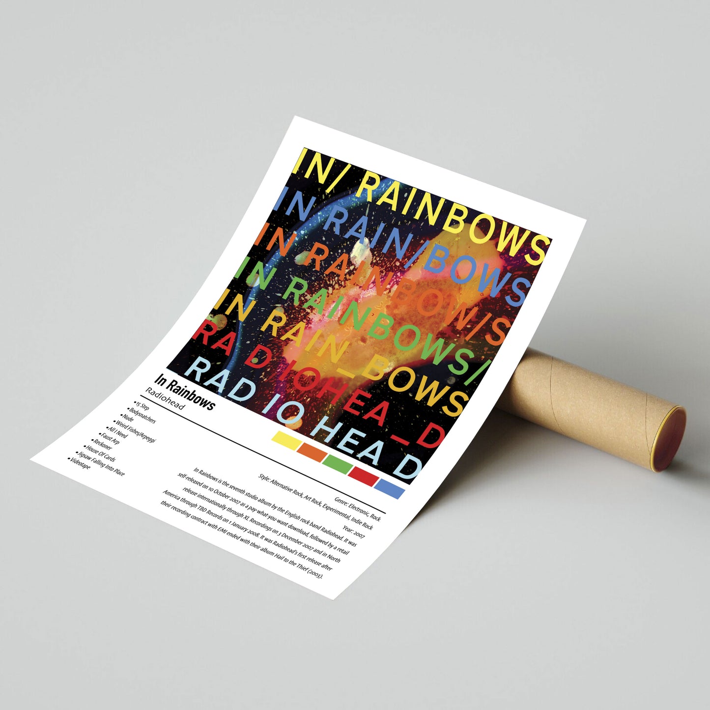 Radiohead | In Rainbows | Custom Album Cover Poster Print