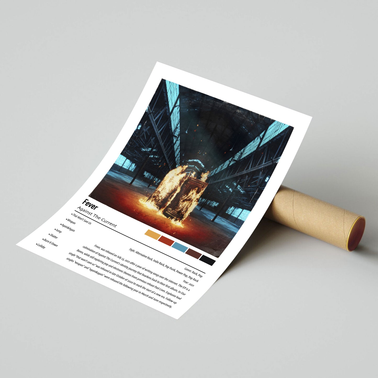 Against The Current | Fever | Custom Album Cover Poster Print