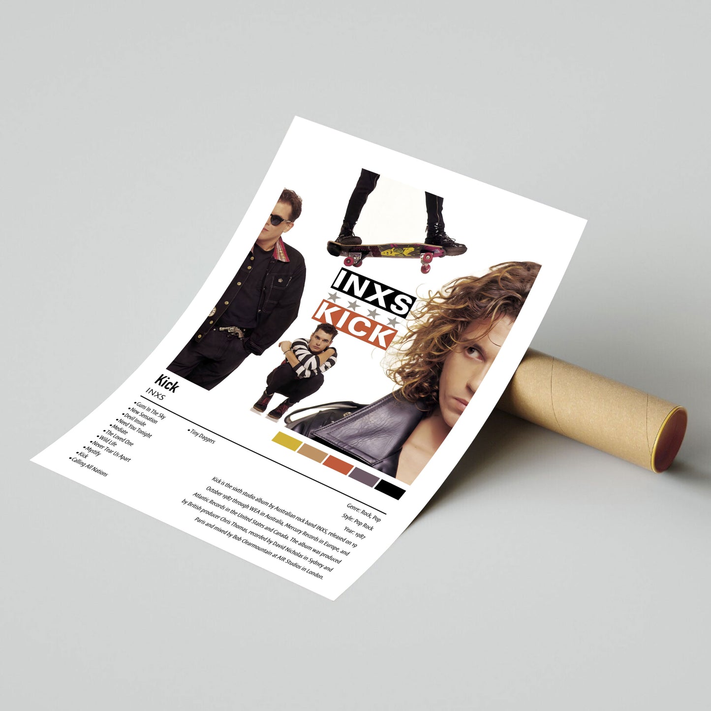 INXS | Kick | Custom Album Cover Poster Print