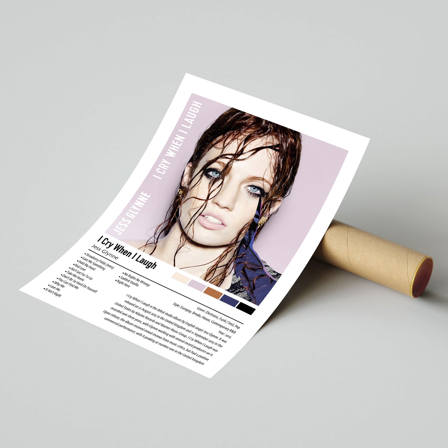 Jess Glynne | I Cry When I Laugh | Custom Album Cover Poster Print