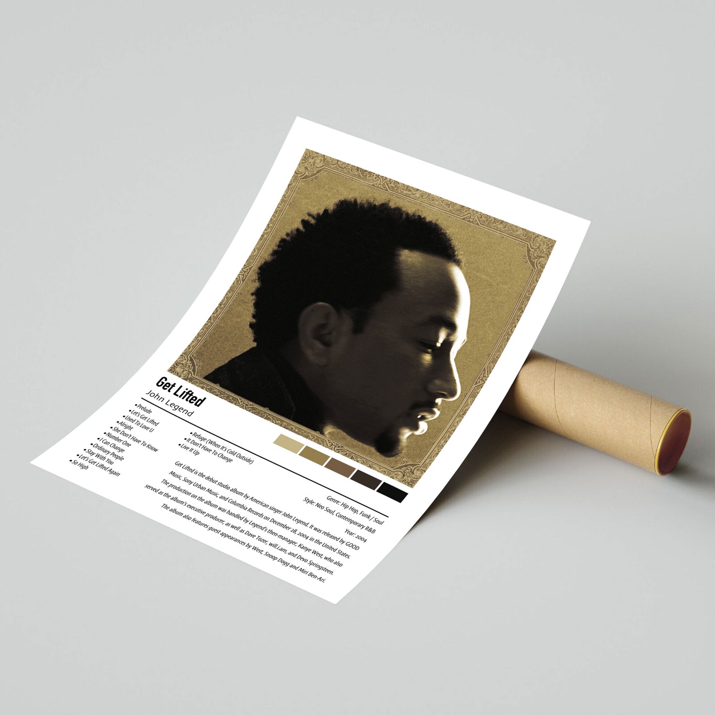 John Legend | Get Lifted | Custom Album Cover Poster Print