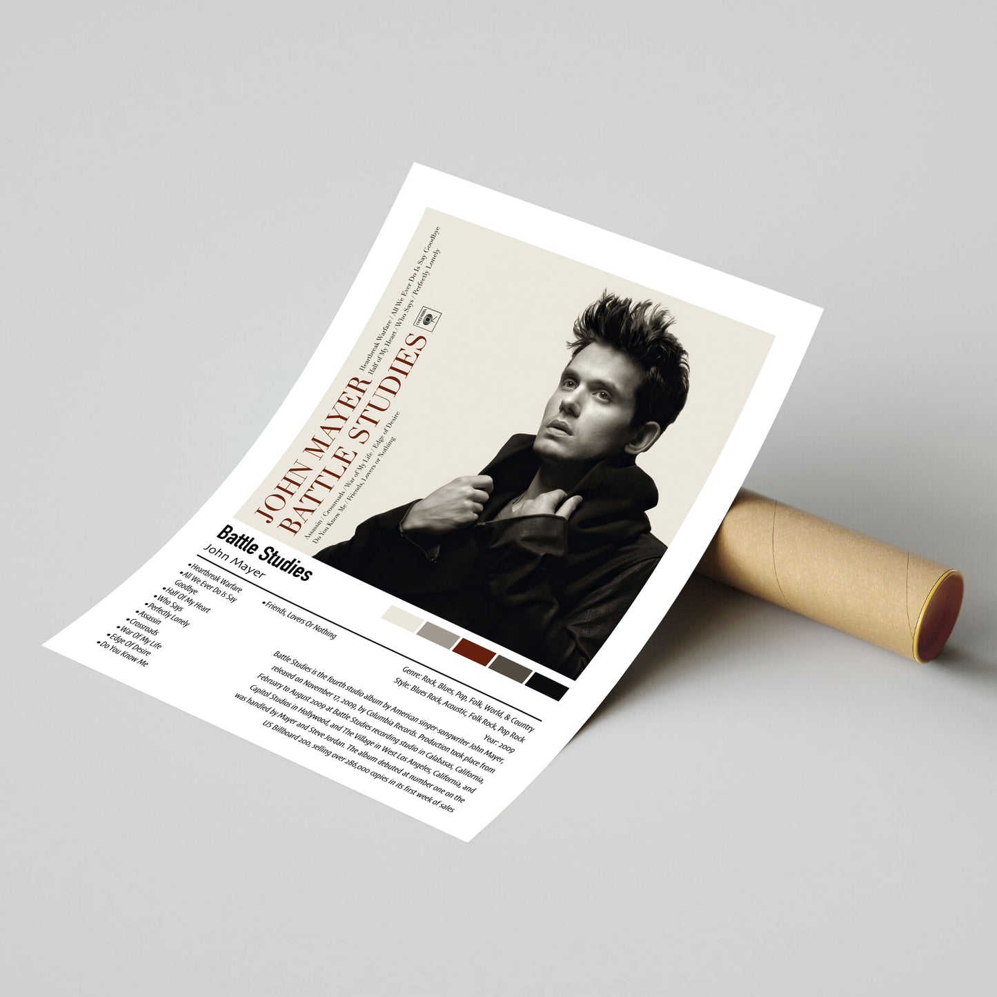 John Mayer | Battle Studies | Custom Album Cover Poster Print