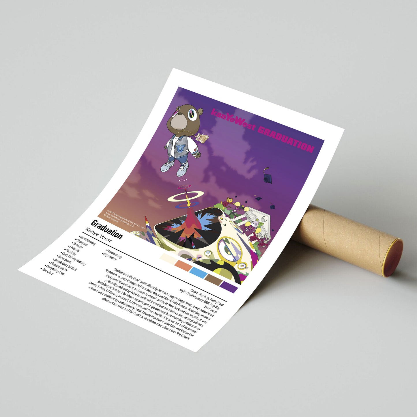Kanye West | Graduation | Custom Album Cover Poster Print