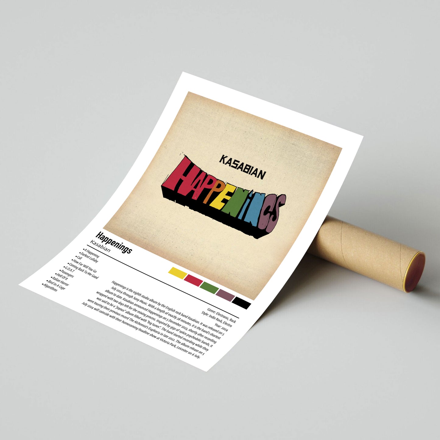 Kasabian | Happenings | Custom Album Cover Poster Print