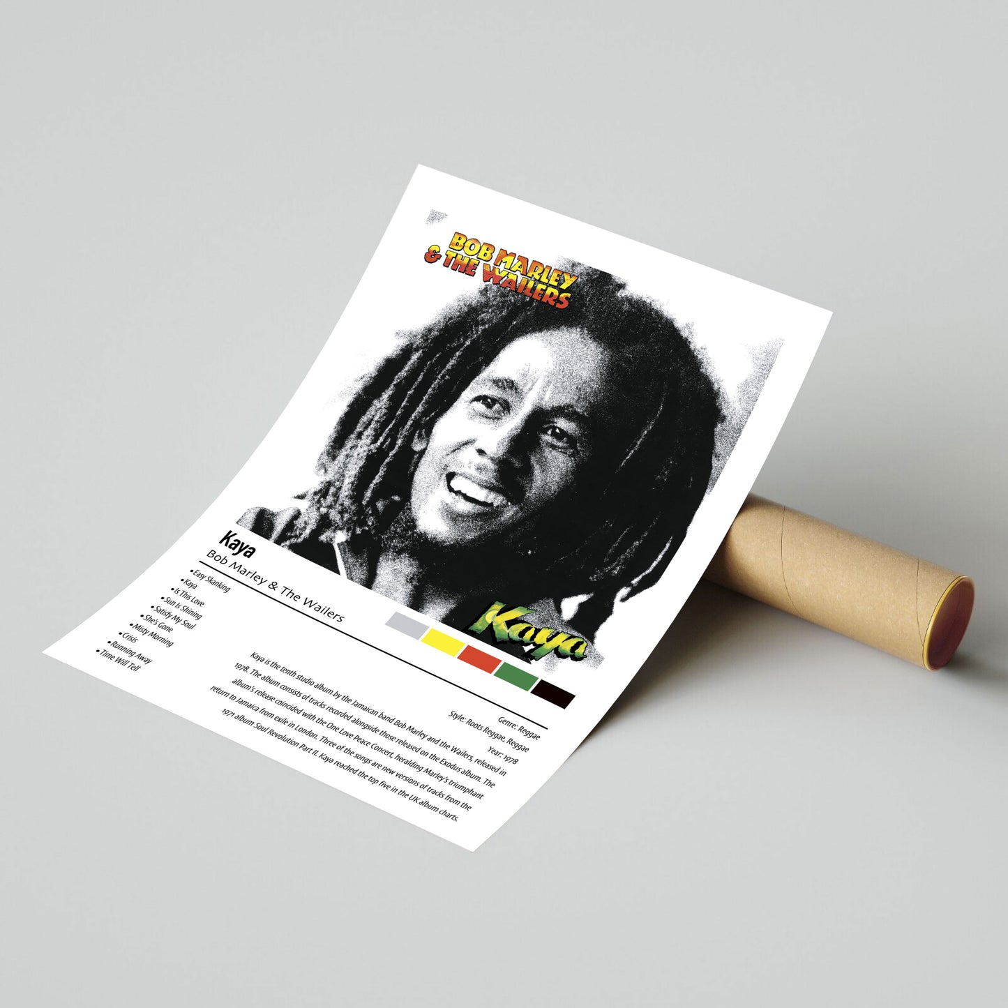Bob Marley & The Wailers | Kaya | Custom Album Cover Poster Print