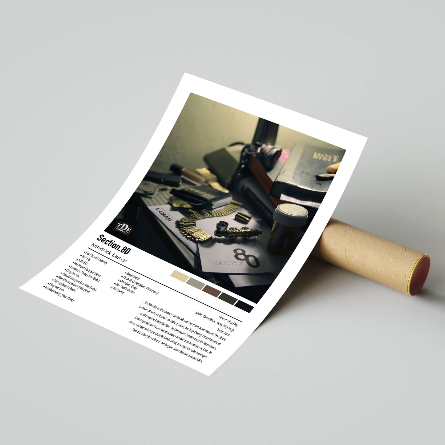 Kendrick Lamar | Section.80 | Custom Album Cover Poster Print