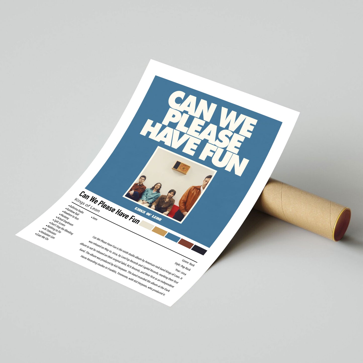 Kings Of Leon | Can We Please Have Fun | Custom Album Cover Poster Print