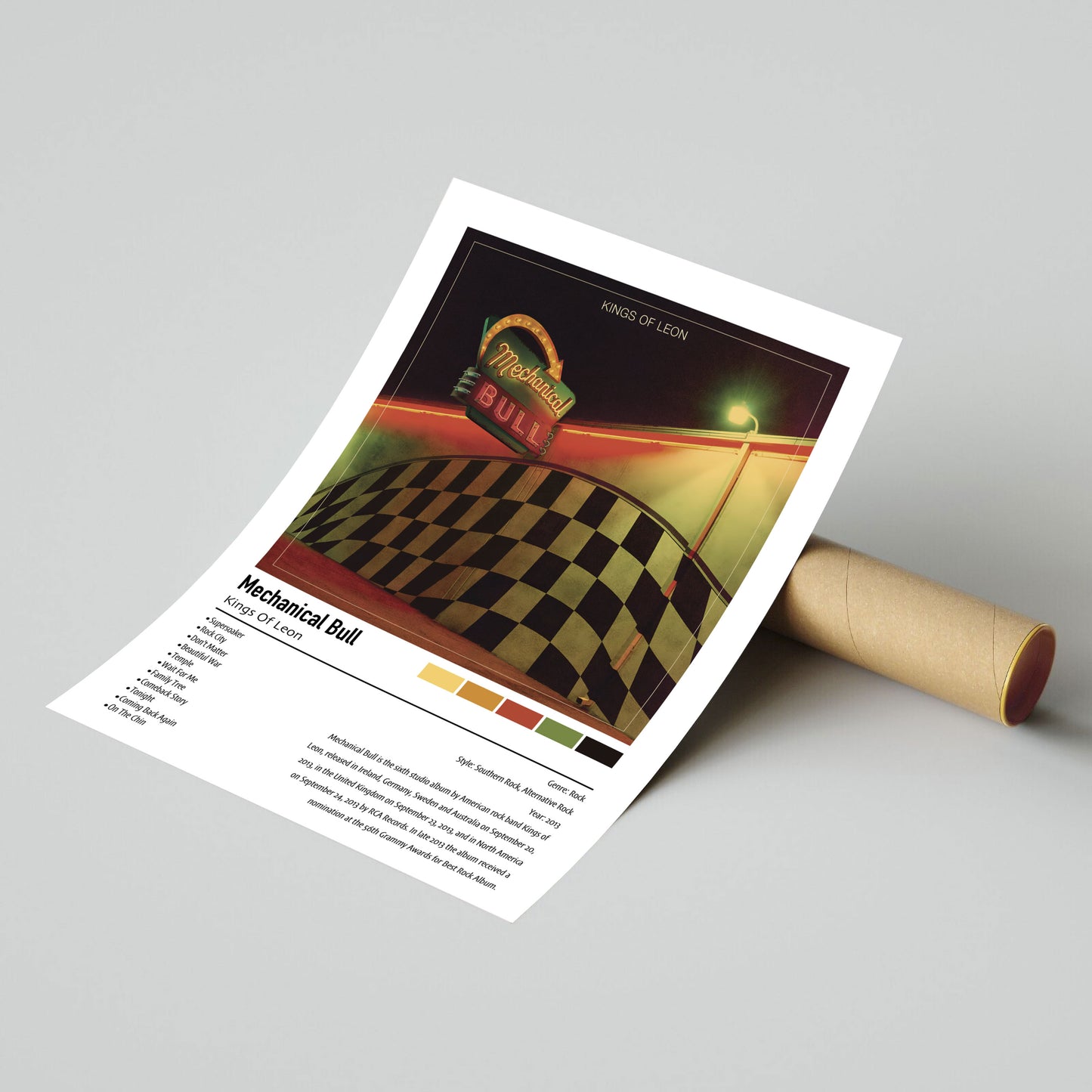 Kings Of Leon | Mechanical Bull | Custom Album Cover Poster Print