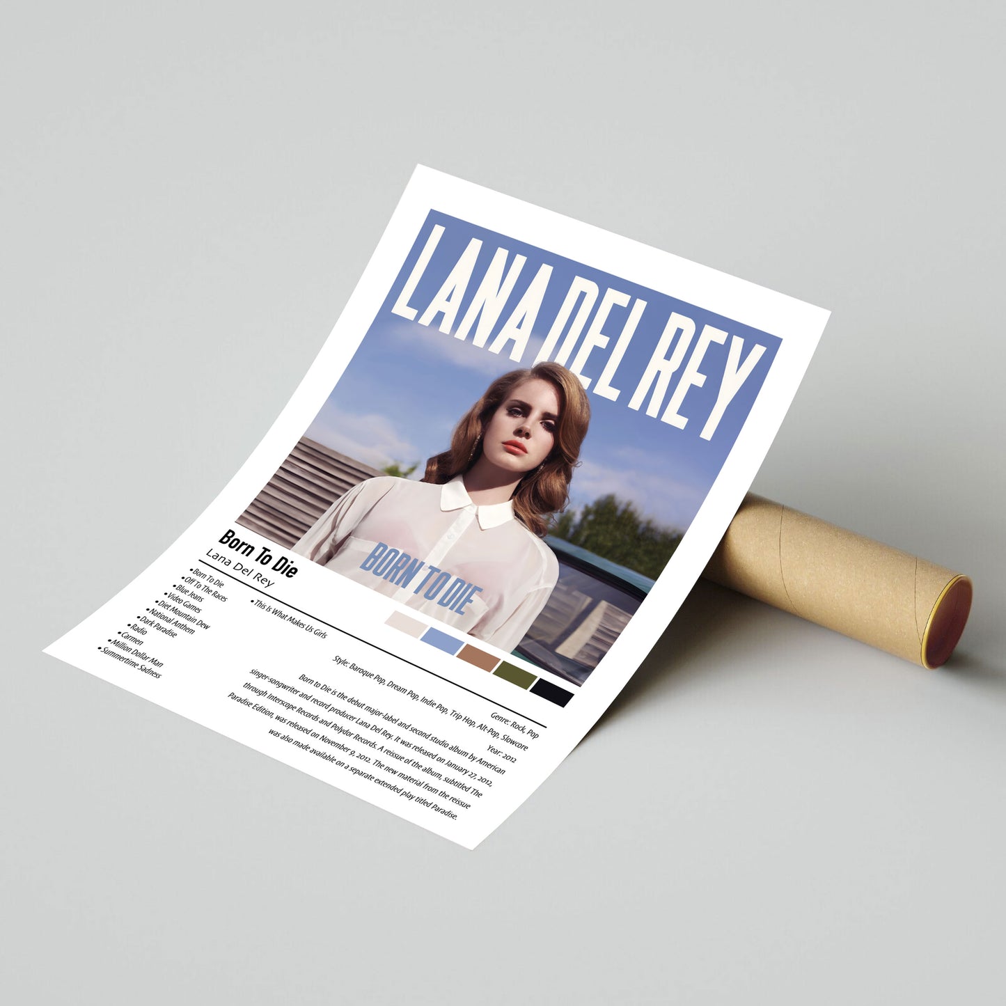 Lana Del Rey | Born To Die | Custom Album Cover Poster Print