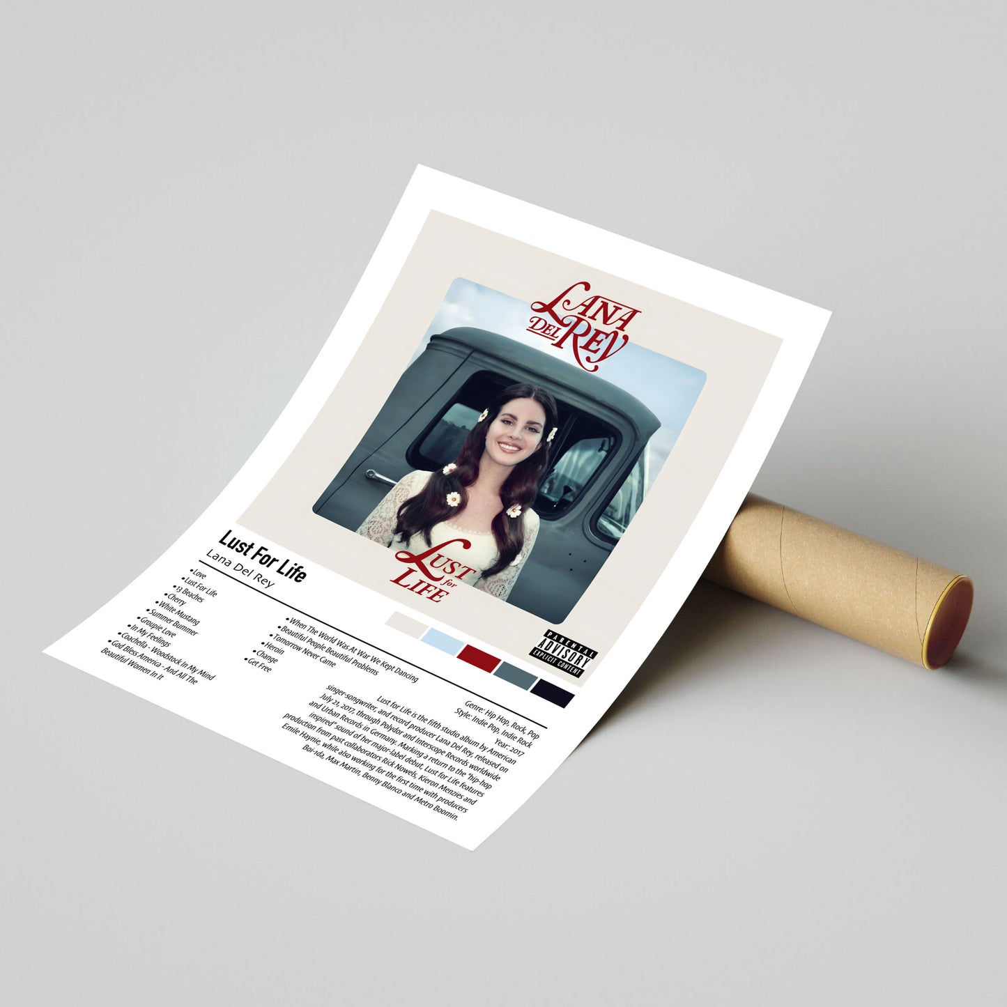 Lana Del Rey | Lust For Life | Custom Album Cover Poster Print