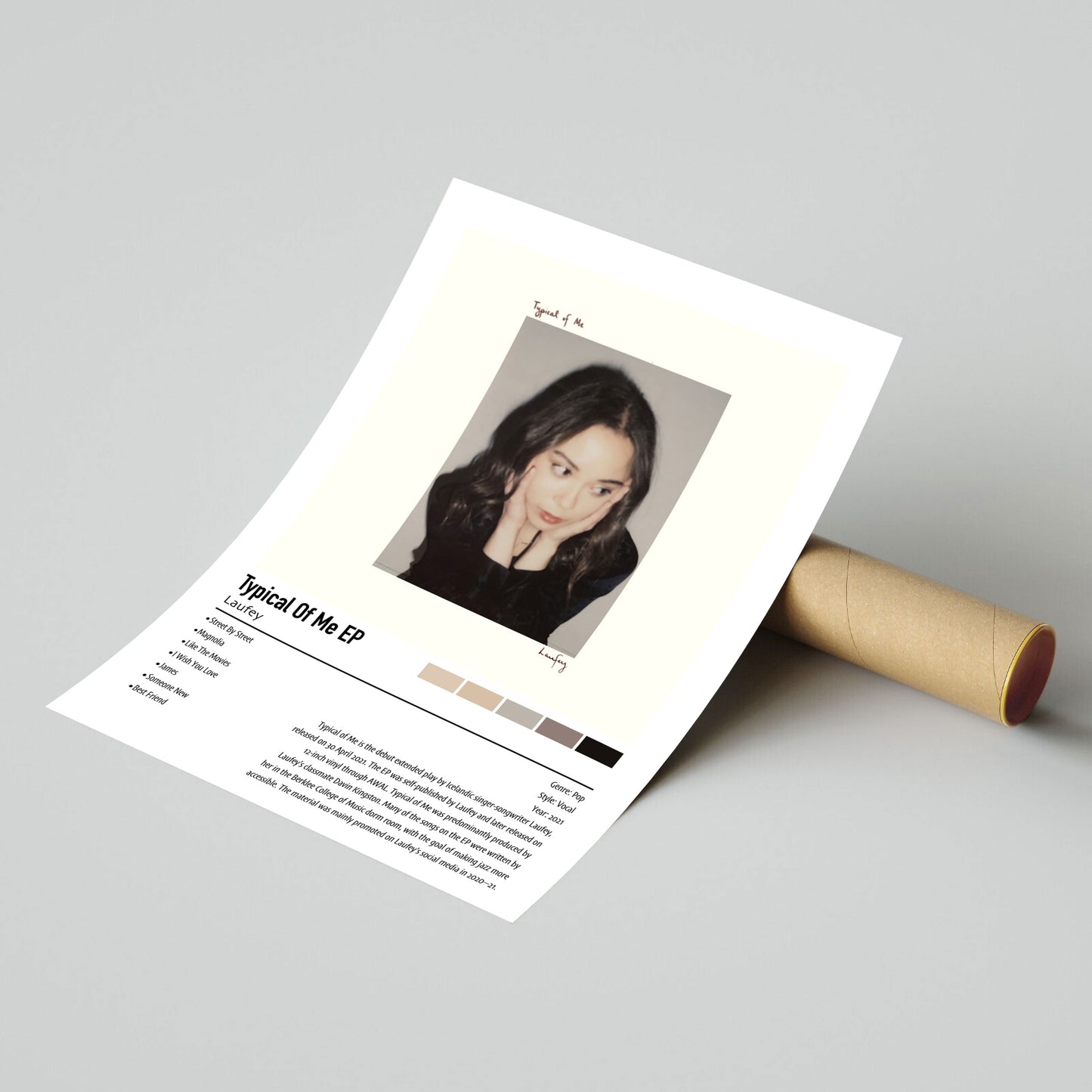 Laufey | Typical Of Me EP | Custom Album Cover Poster Print