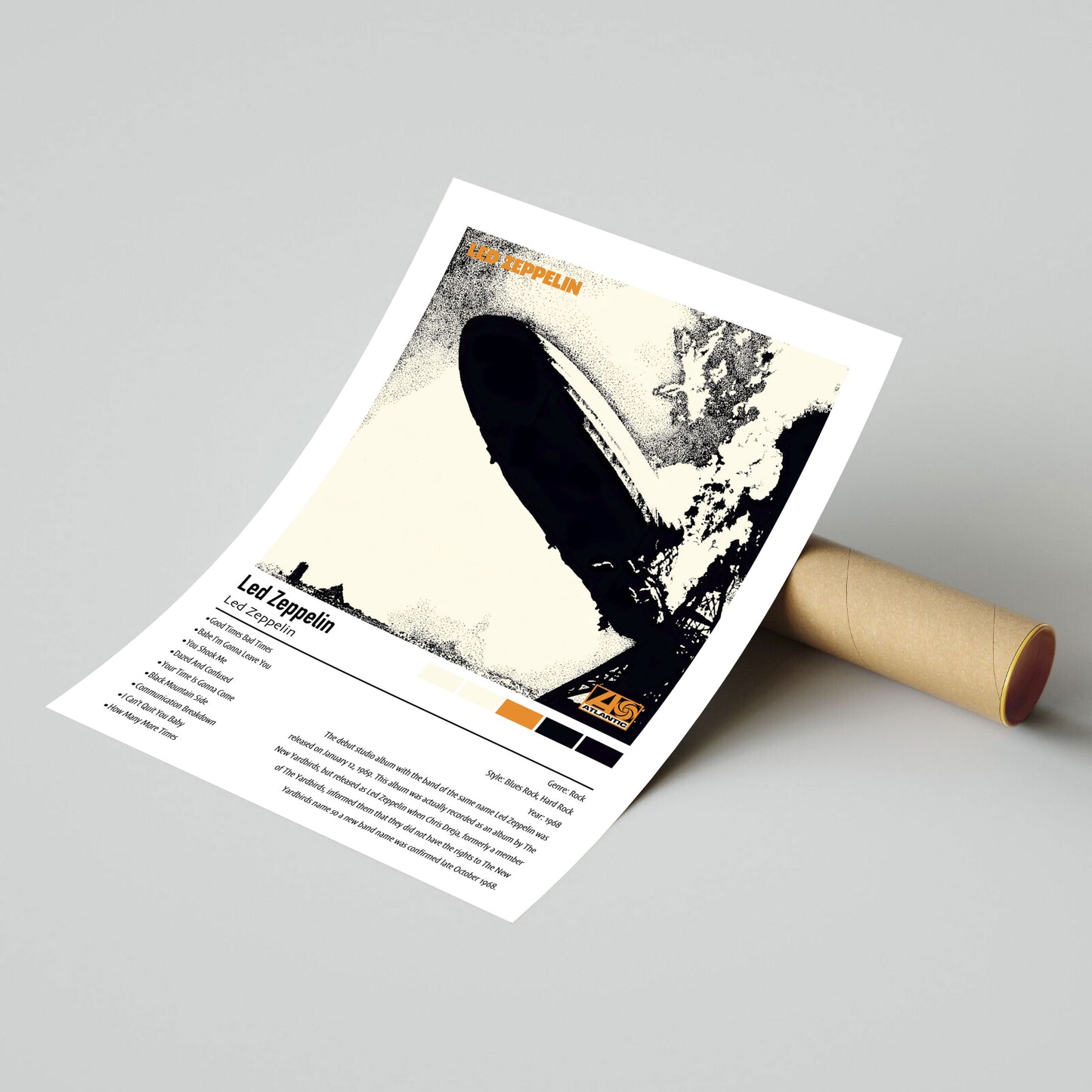 Led Zeppelin | Led Zeppelin | Custom Album Cover Poster Print