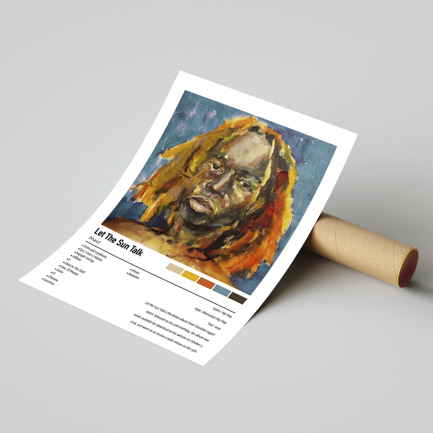 Mavi | Let The Sun Talk | Custom Album Cover Poster Print