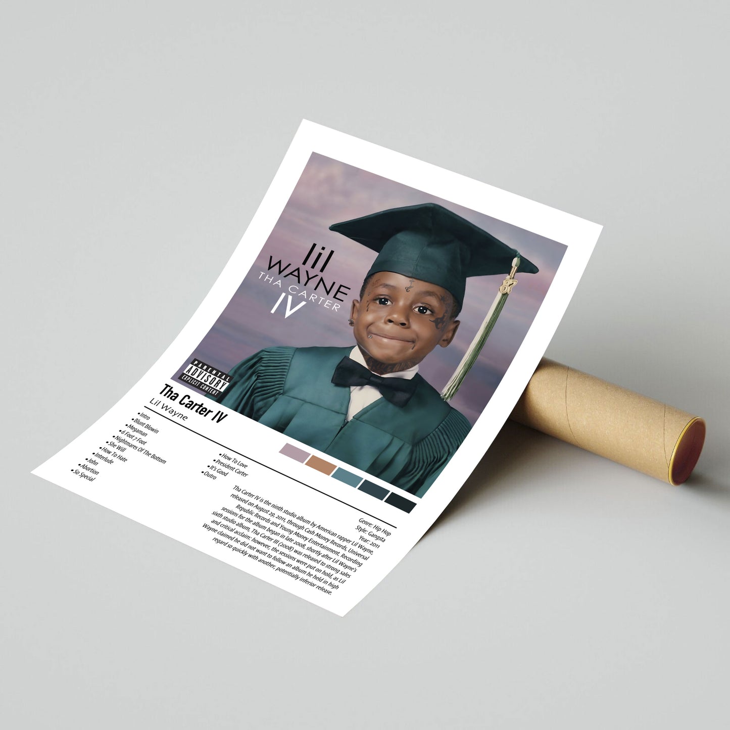 Lil Wayne | Tha Carter IV | Custom Album Cover Poster Print