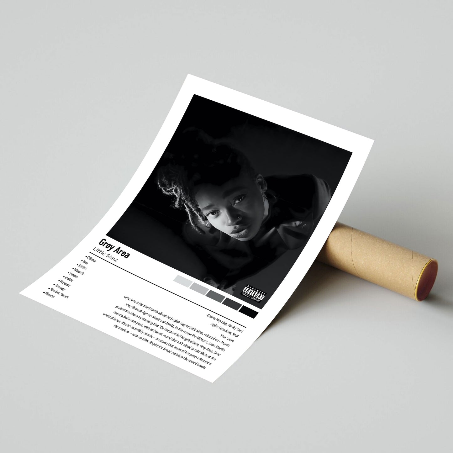 Little Simz | Grey Area | Custom Album Cover Poster Print